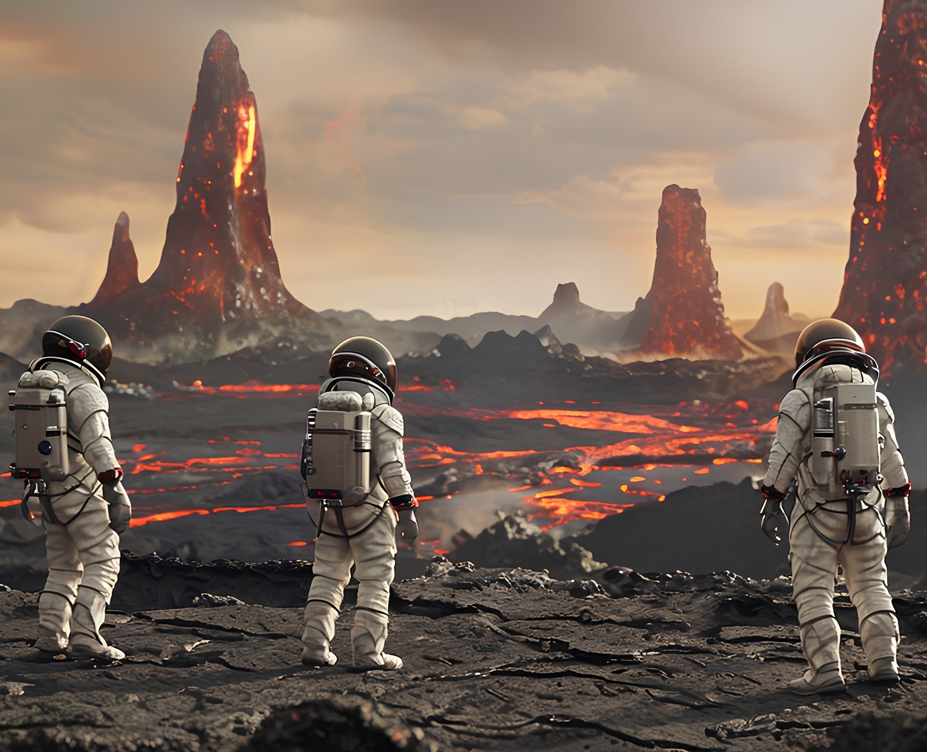 Странники на планете Вулкан — Иллюстрация на Dprofile