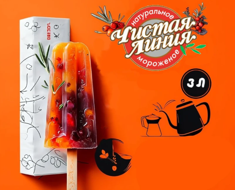 Редизайн мороженного чая "Чистая линия" — Брендинг на Dprofile