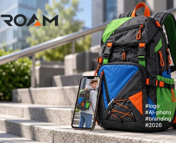 Фирменный стиль Брендинг Лого AI-фото Рюкзак ROAM на Dprofile