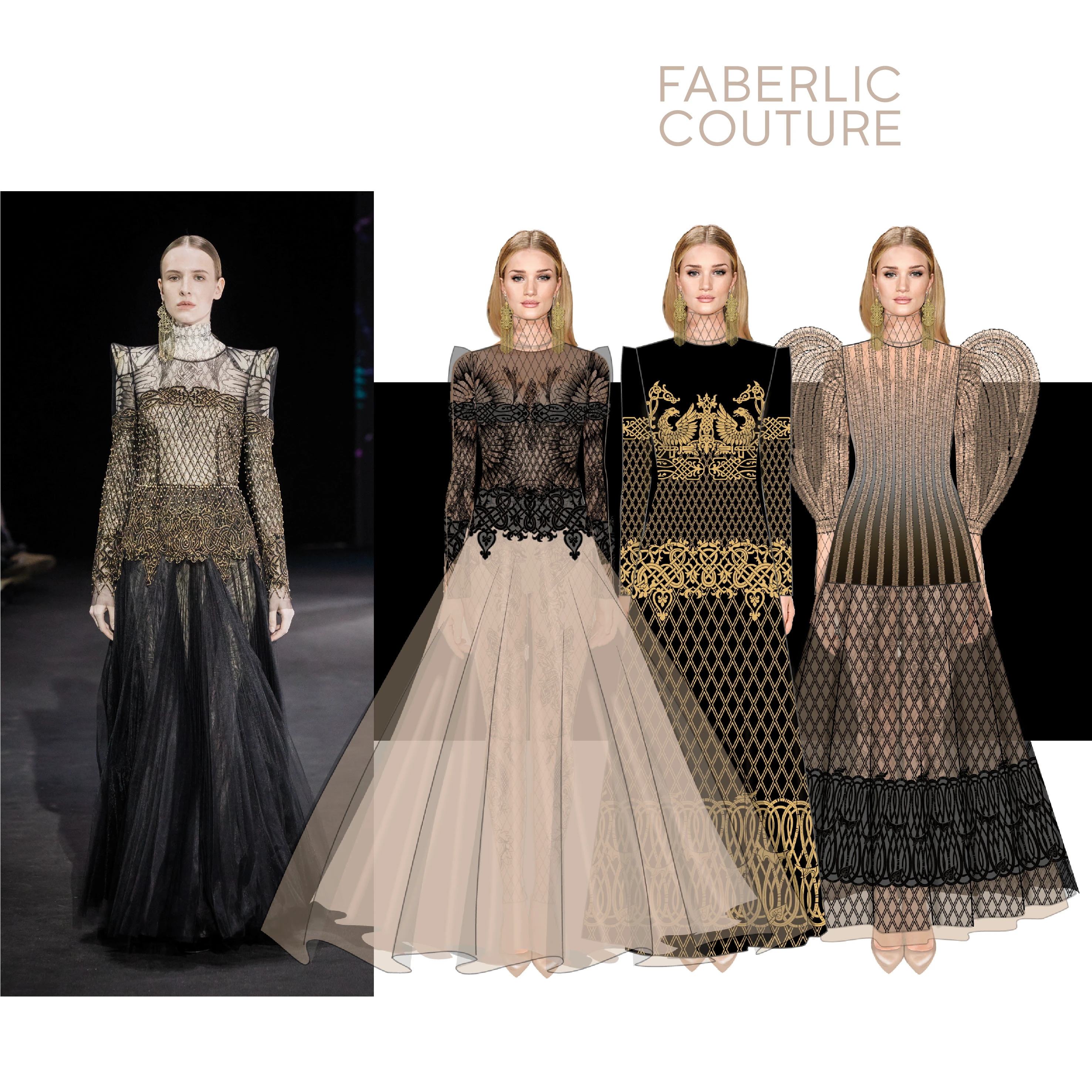 Художественные эскизы для кутюрной коллекции — Изображение №1 — Иллюстрация на Dprofile