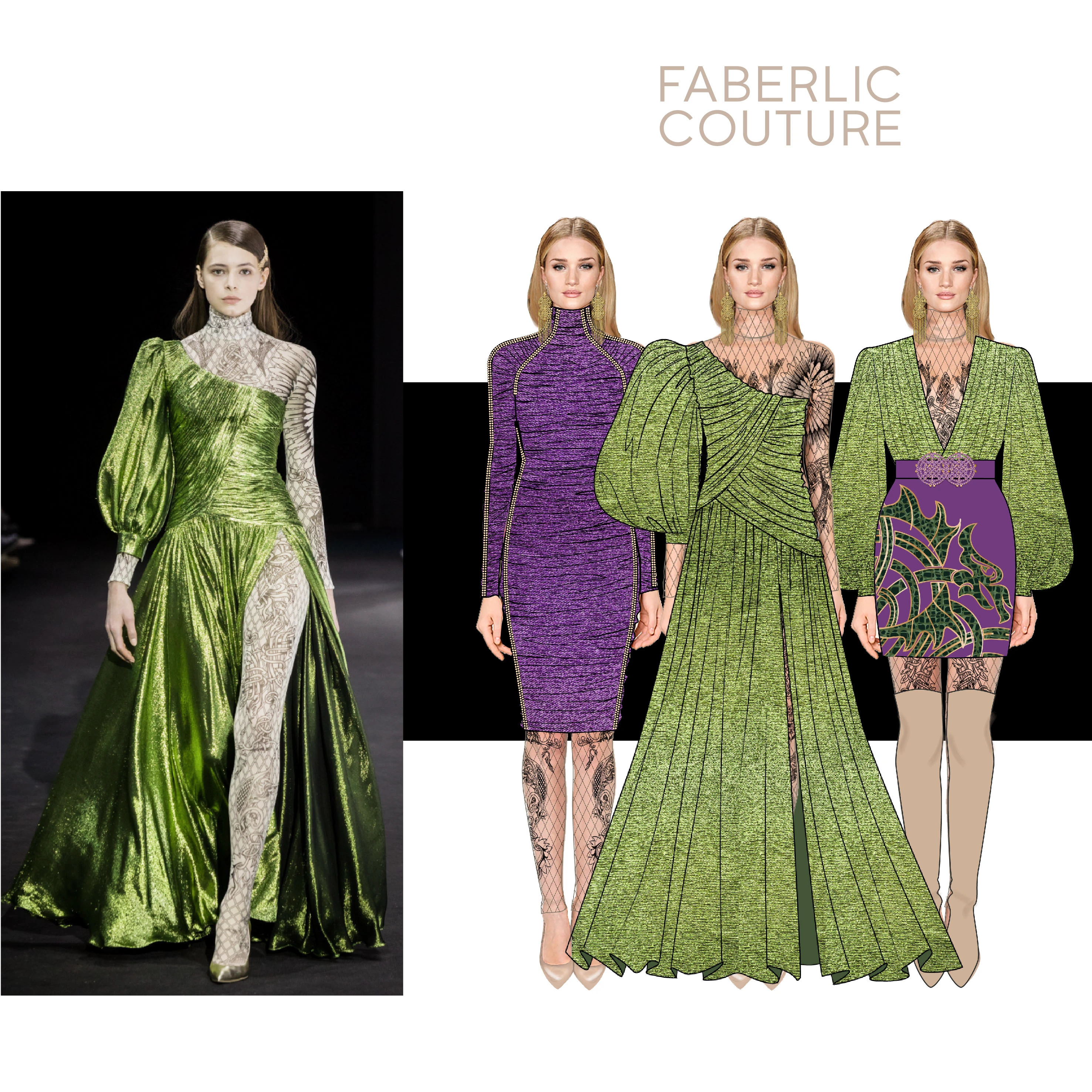 Художественные эскизы для кутюрной коллекции — Изображение №5 — Иллюстрация на Dprofile