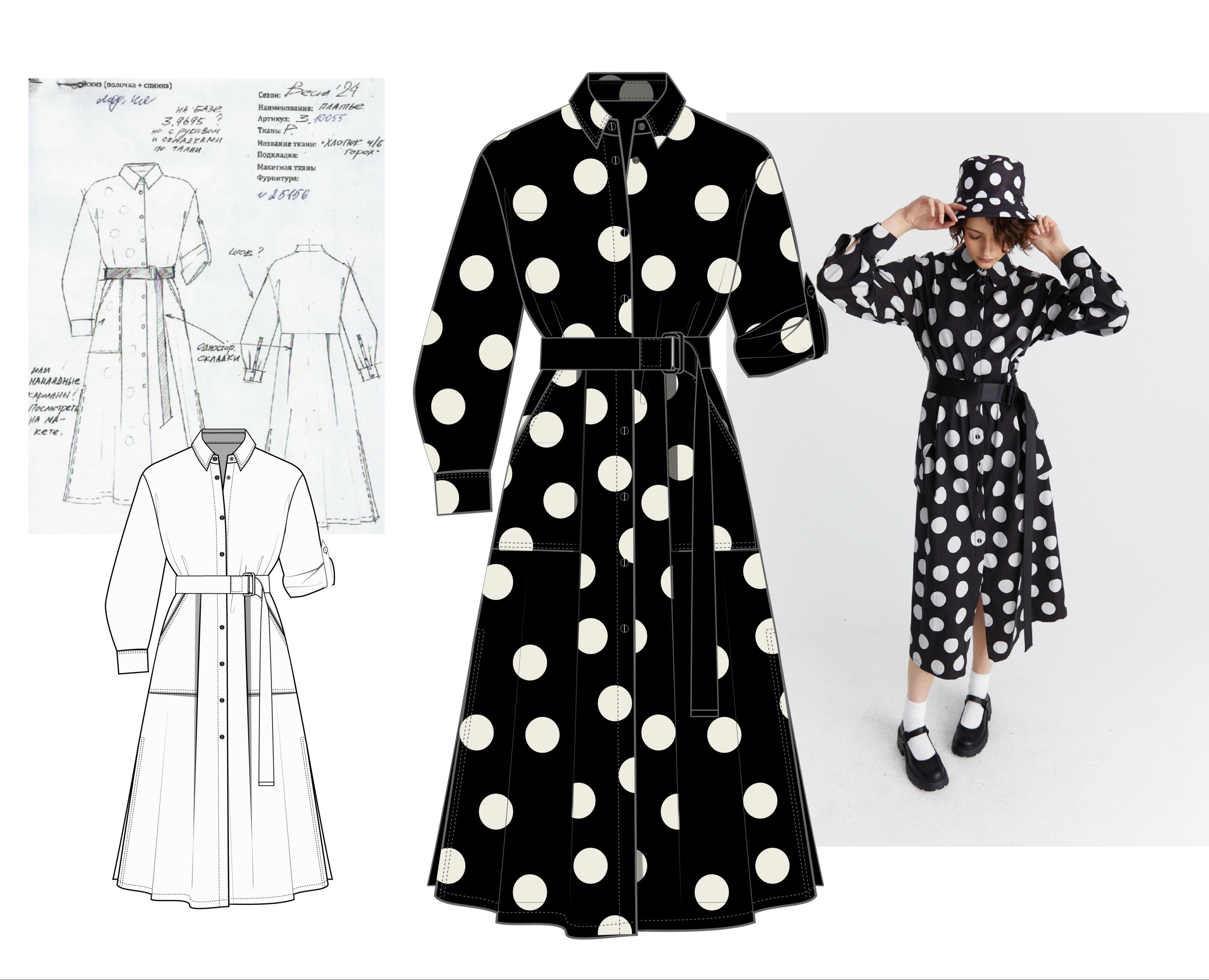 Эскизы женской одежды — Иллюстрация на Dprofile