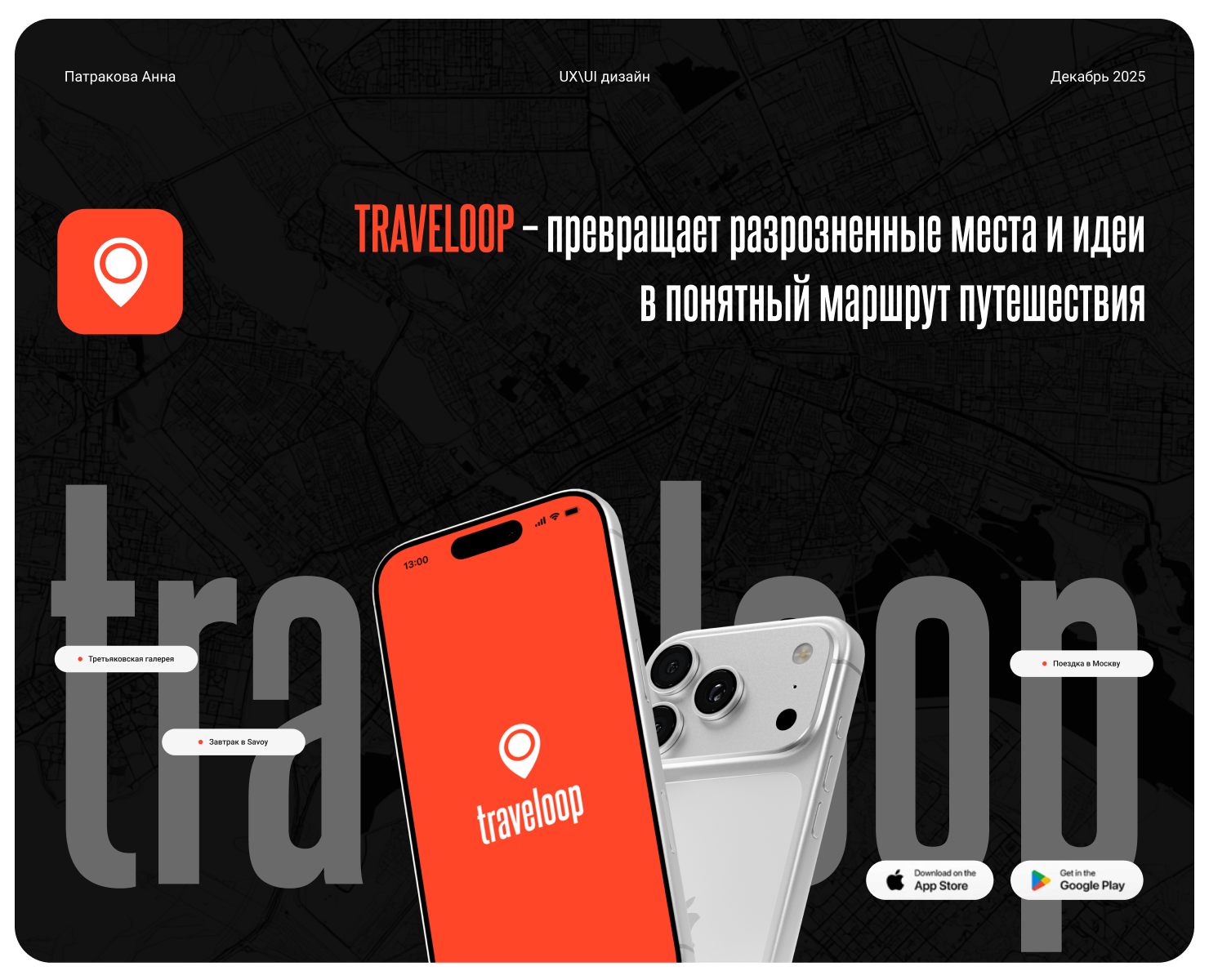Приложение планирования путешествий на Dprofile