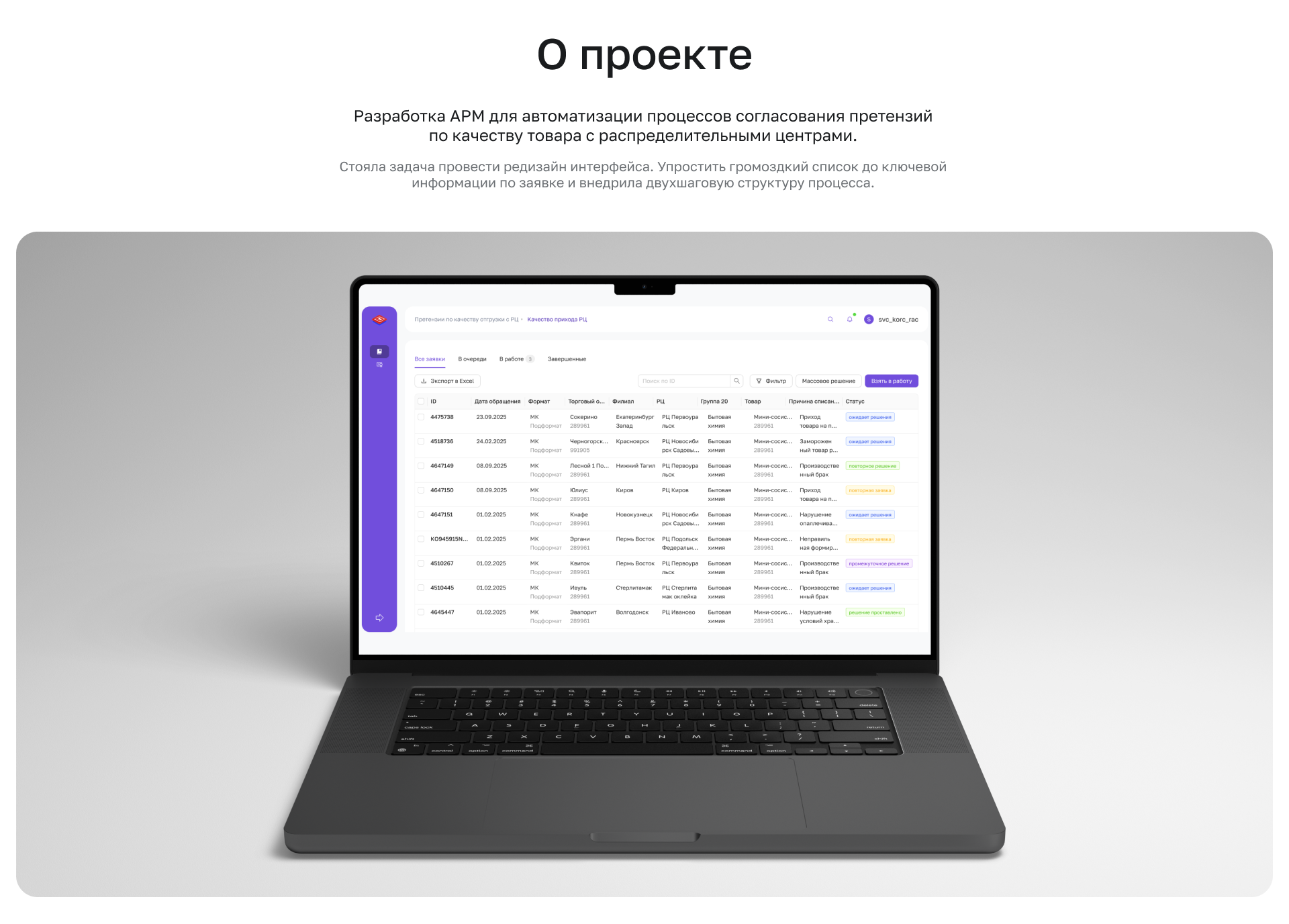 Качество отгрузки ТП с РЦ — Изображение №2 — Интерфейсы на Dprofile