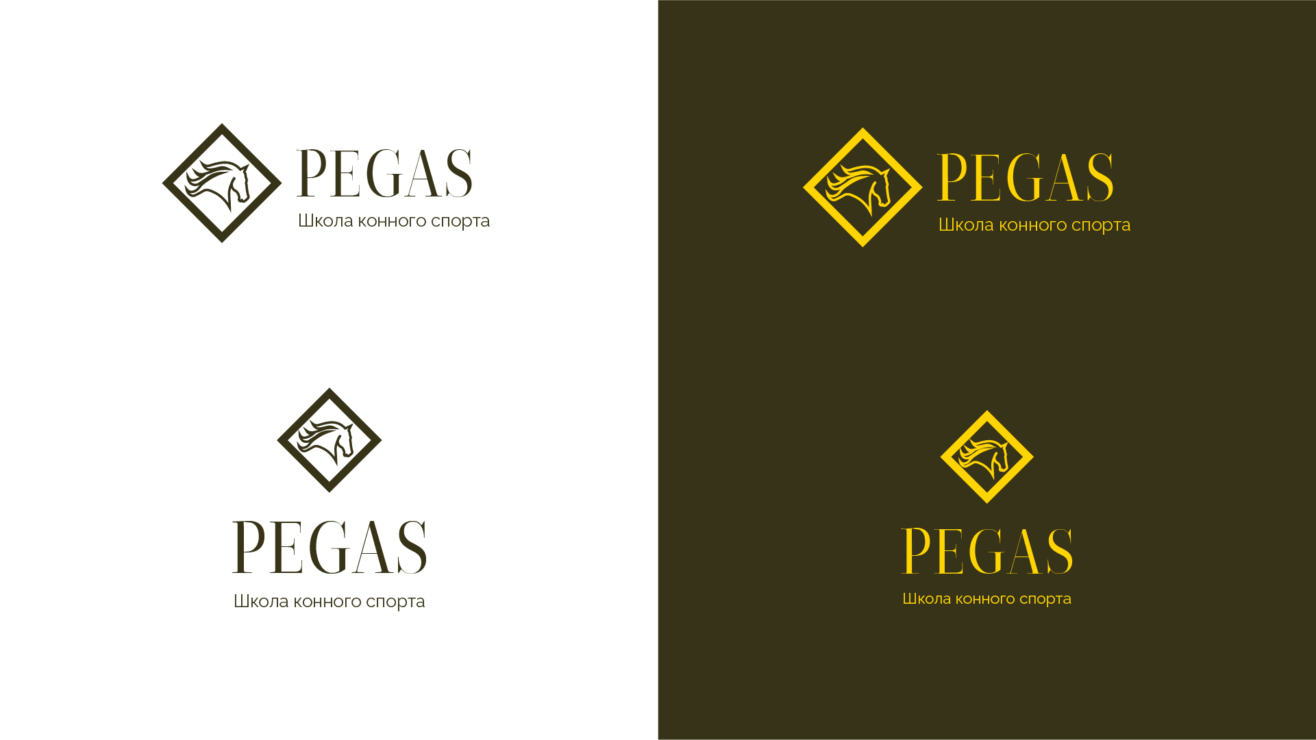 Дизайн логотипа для школы конного спорта — Изображение №3 — Брендинг, Графика на Dprofile