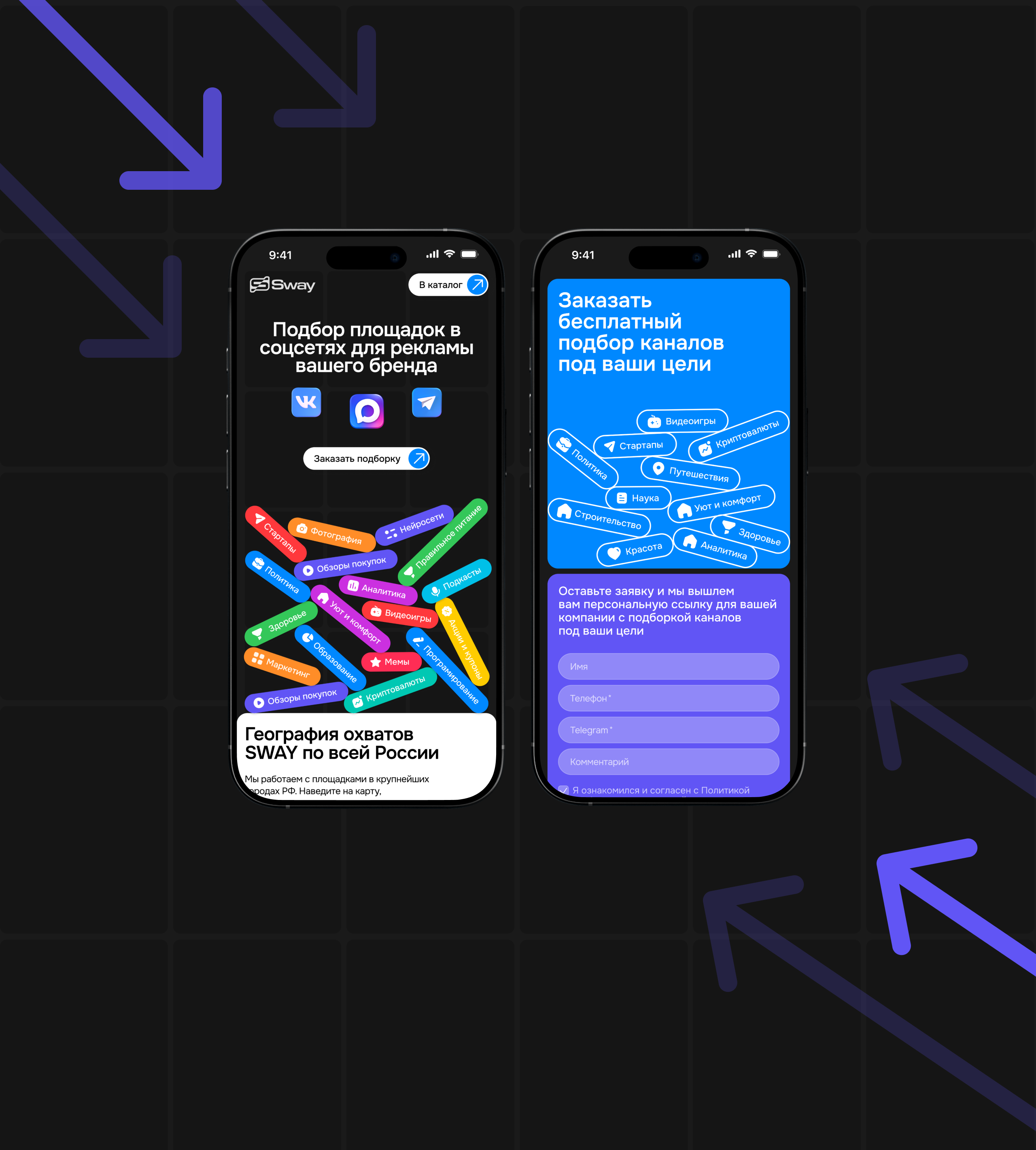 Sway Media – сервис по подбору каналов — Изображение №6 — Интерфейсы, Анимация на Dprofile