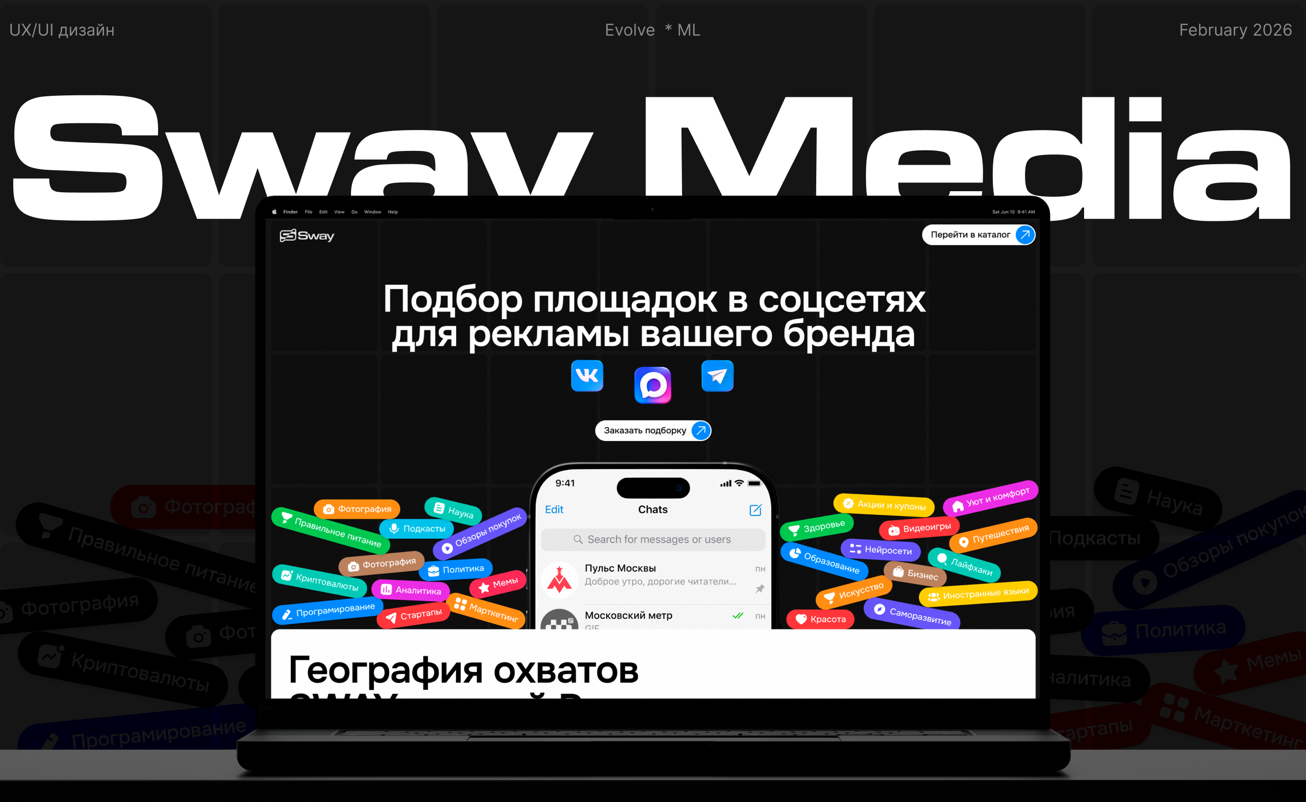 Sway Media – сервис по подбору каналов — Изображение №1 — Интерфейсы, Анимация на Dprofile