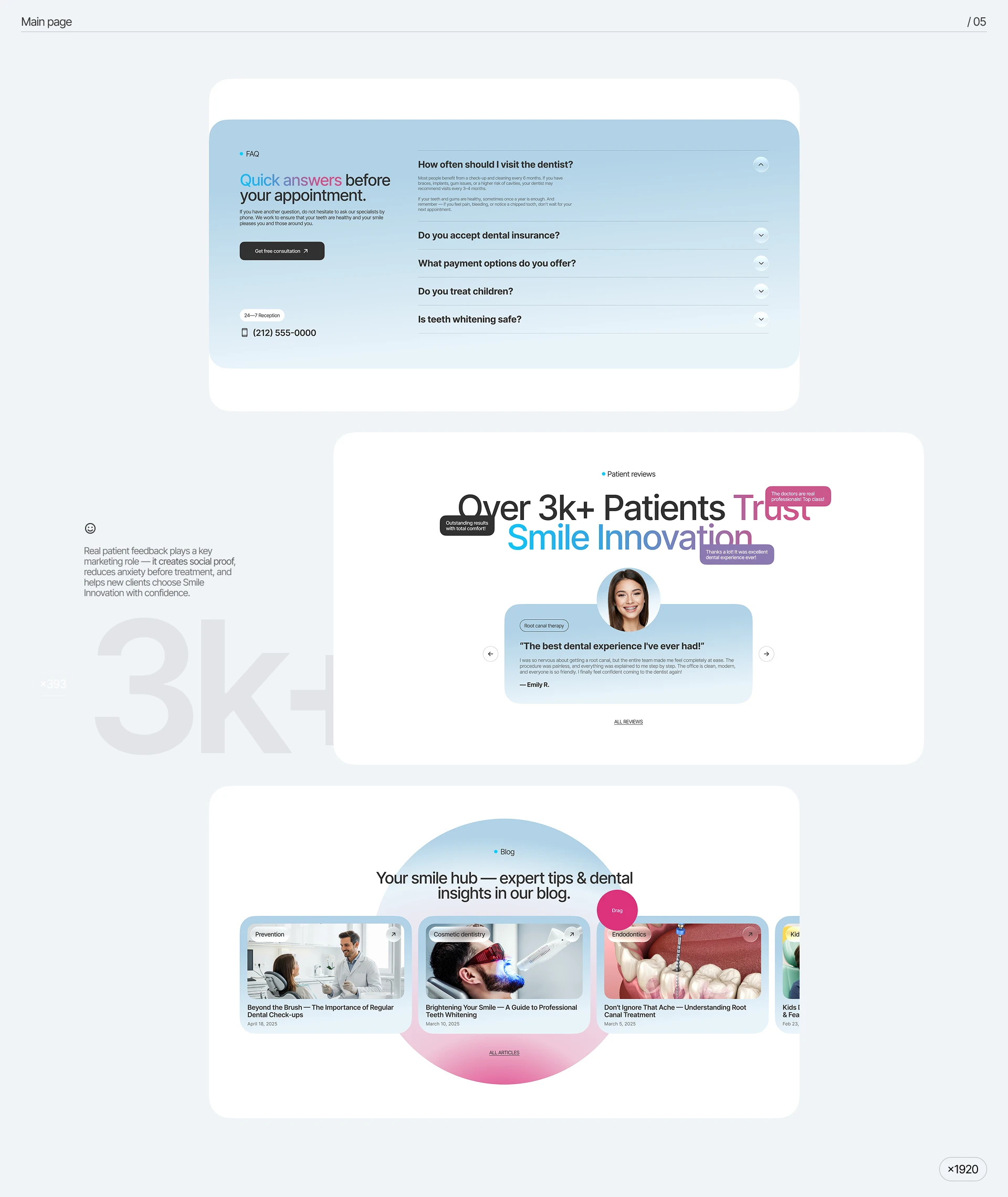SMILE INNOVATION — Dental Clinic Website — Изображение №6 — Интерфейсы, Брендинг на Dprofile