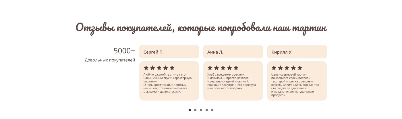 Лендинг для пекарни Tartin bakery — Изображение №8 — Интерфейсы на Dprofile