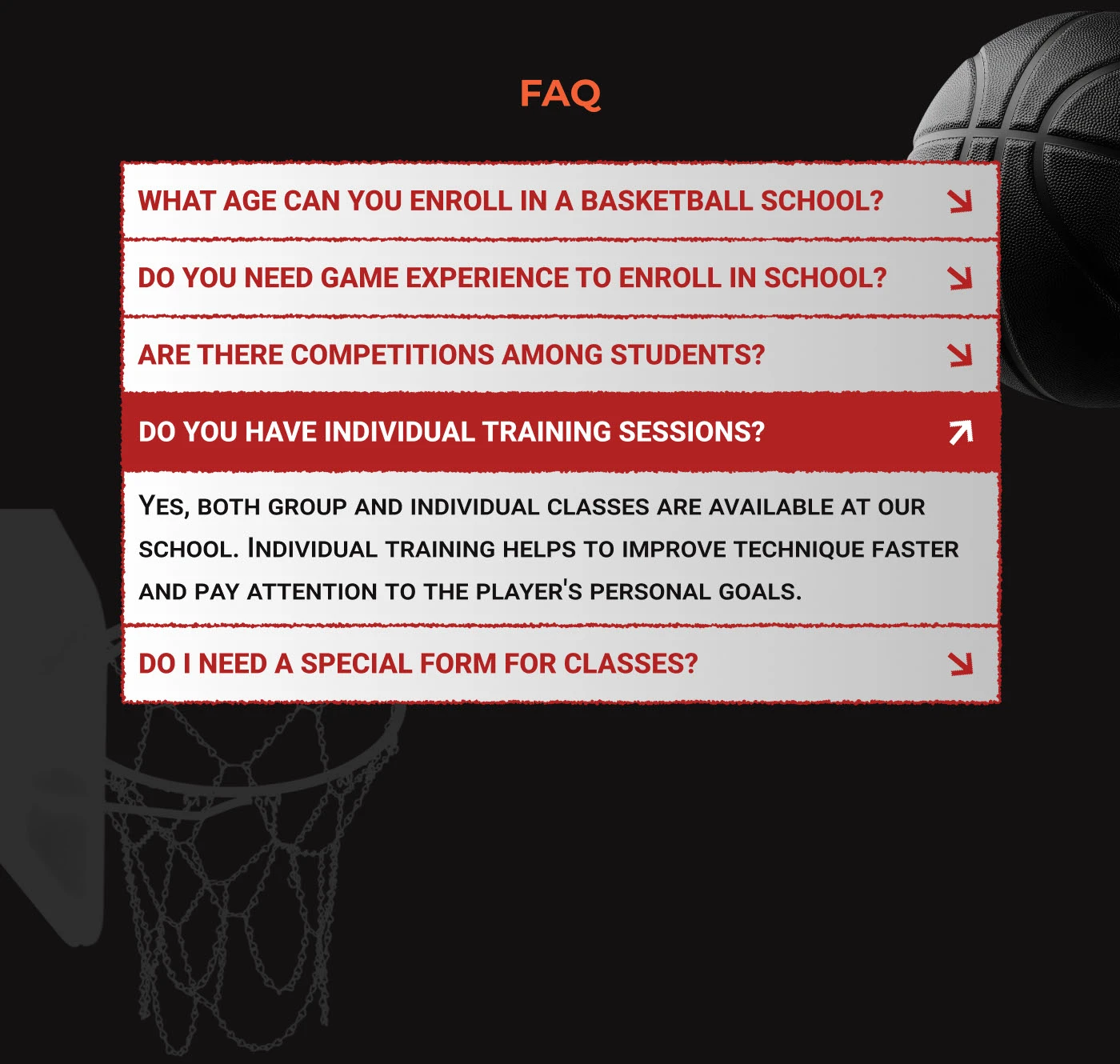 Лендинг для баскетбольной школы — Изображение №10 — Интерфейсы на Dprofile