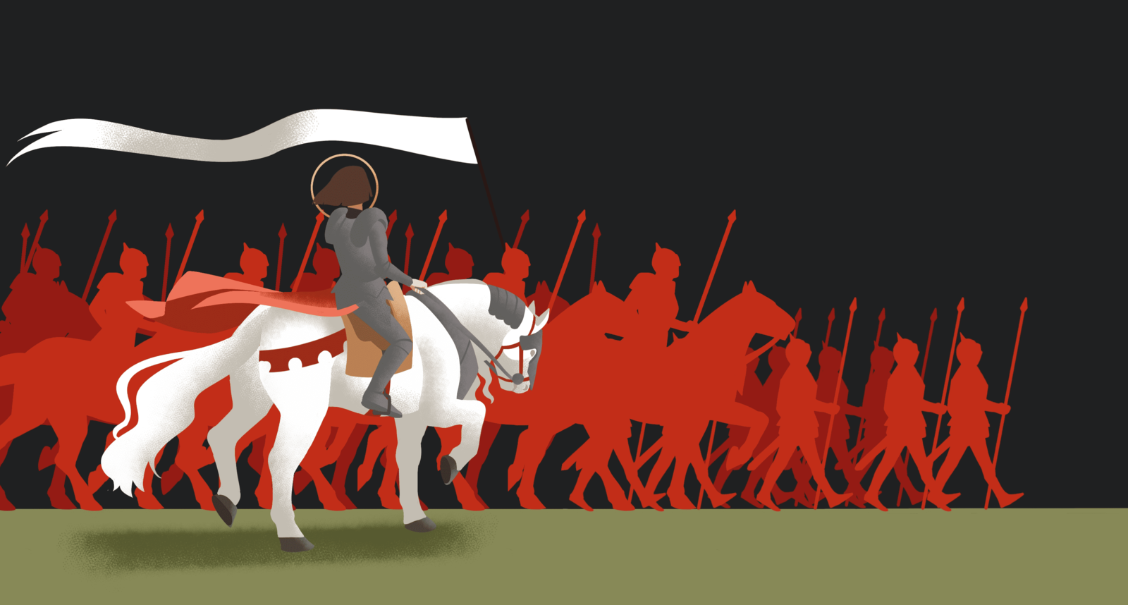 Разработка иллюстраций к стихотворению "Лозунги Жанны Д'Арк" — Изображение №15 — Иллюстрация, Графика на Dprofile