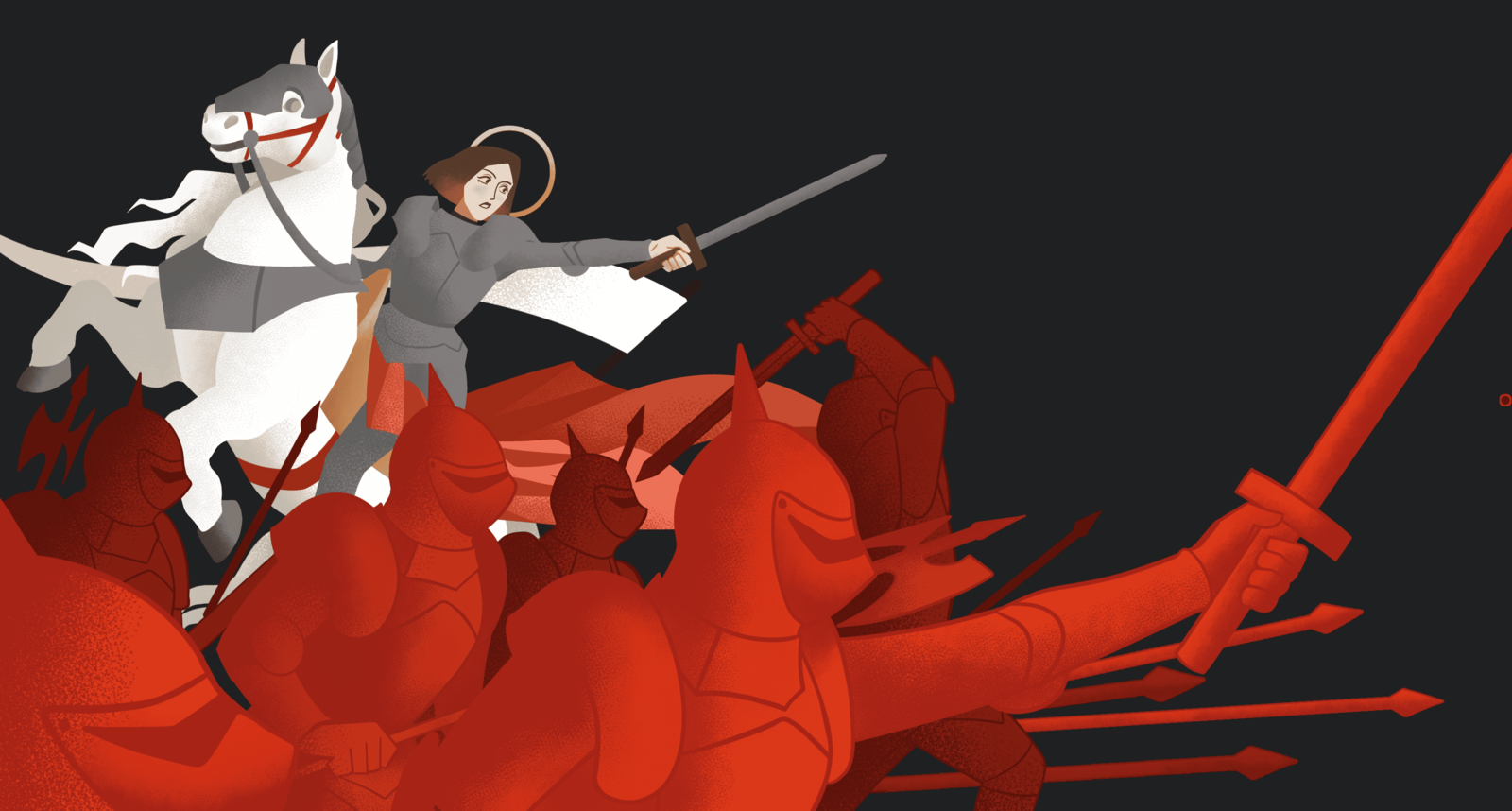 Разработка иллюстраций к стихотворению "Лозунги Жанны Д'Арк" — Изображение №18 — Иллюстрация, Графика на Dprofile