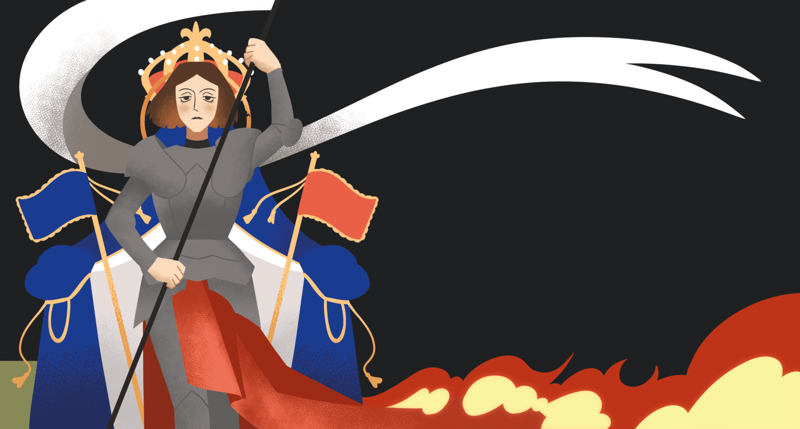 Разработка иллюстраций к стихотворению "Лозунги Жанны Д'Арк" — Изображение №16 — Иллюстрация, Графика на Dprofile