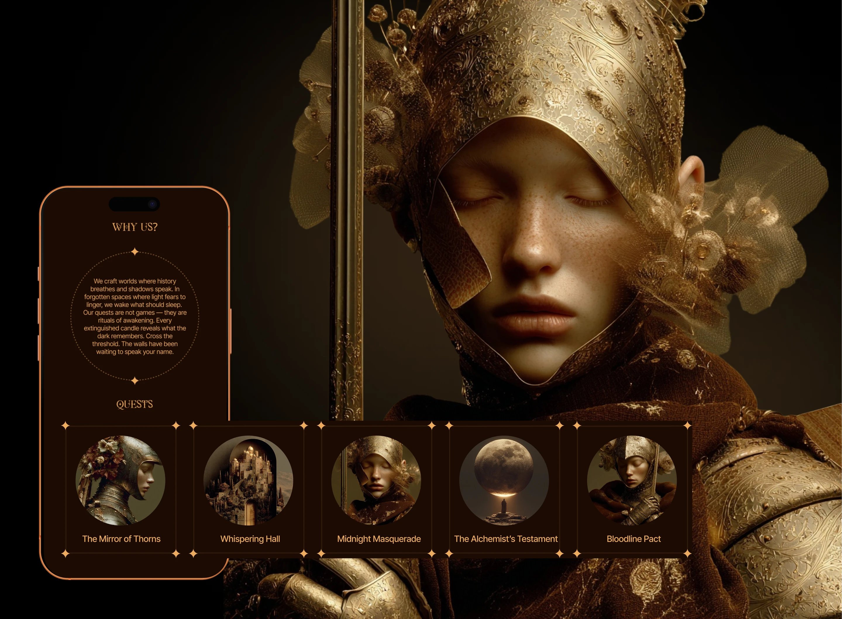 ARCANA|Castle Quests|Corporate Website — Изображение №6 — Интерфейсы на Dprofile