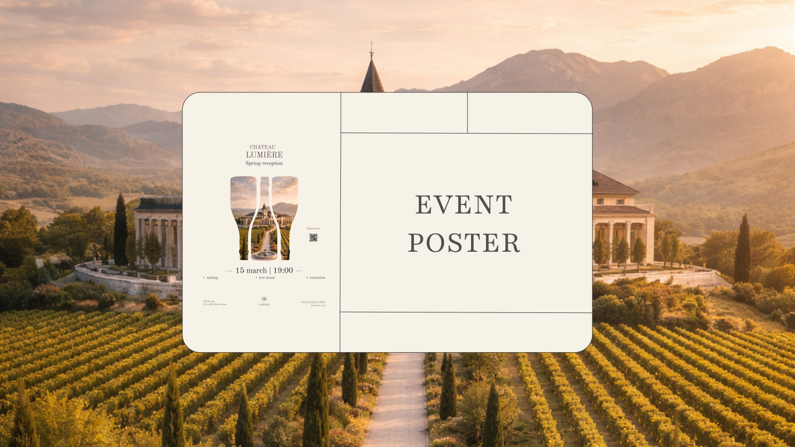 Концепт афиши, Event-дизайн для винодельни — Изображение №1 — Графика, Маркетинг на Dprofile
