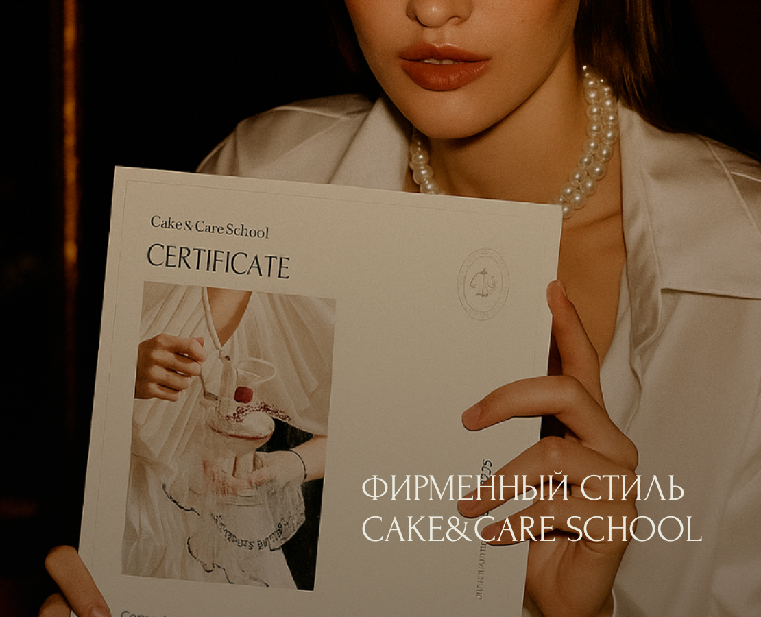 Фирменный стиль Cake&Care School — онлайн школы ПП десертов — Брендинг, Графика на Dprofile