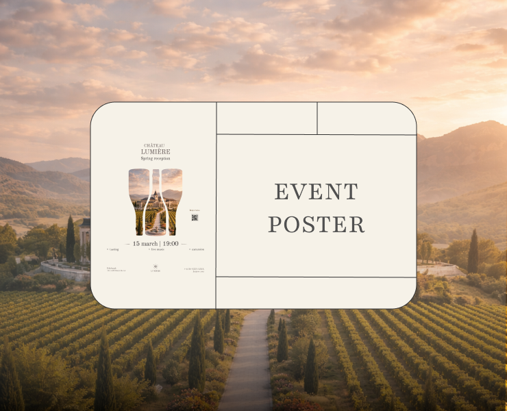 Концепт афиши, Event-дизайн для винодельни — Графика, Маркетинг на Dprofile
