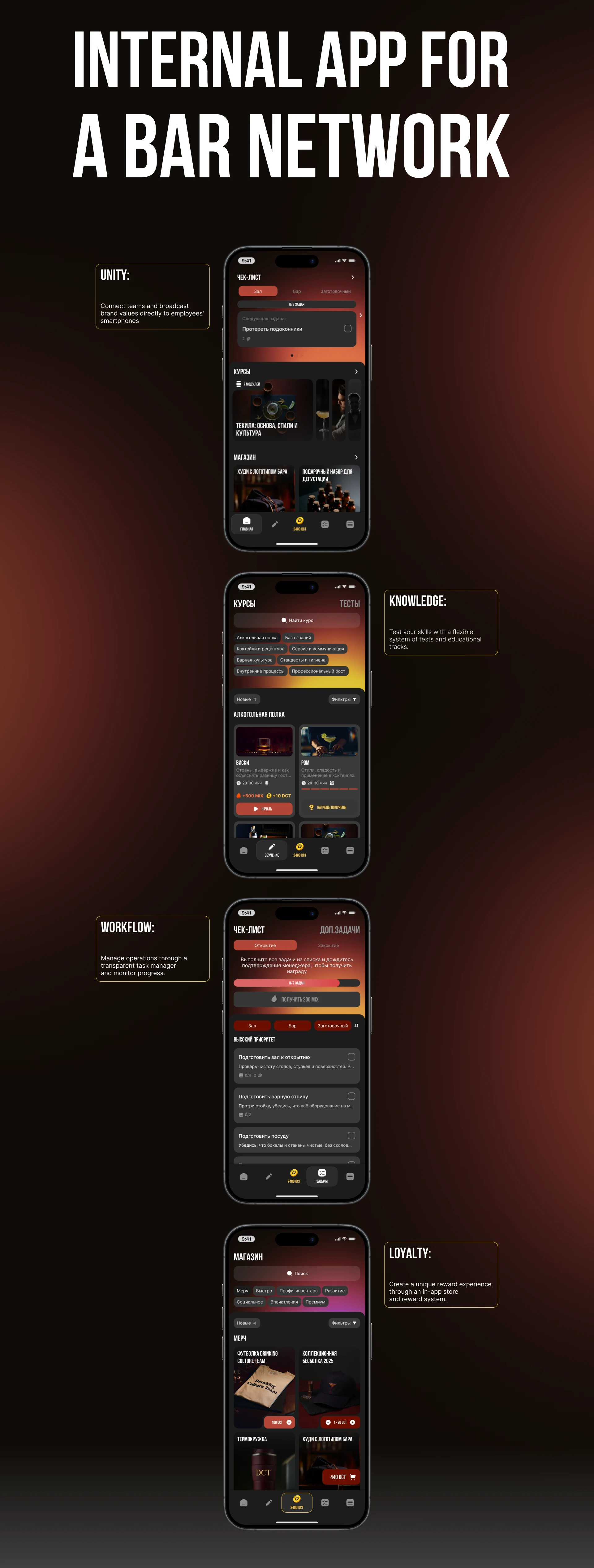 DCT APP | Приложение для сети заведений — Изображение №3 — Интерфейсы на Dprofile