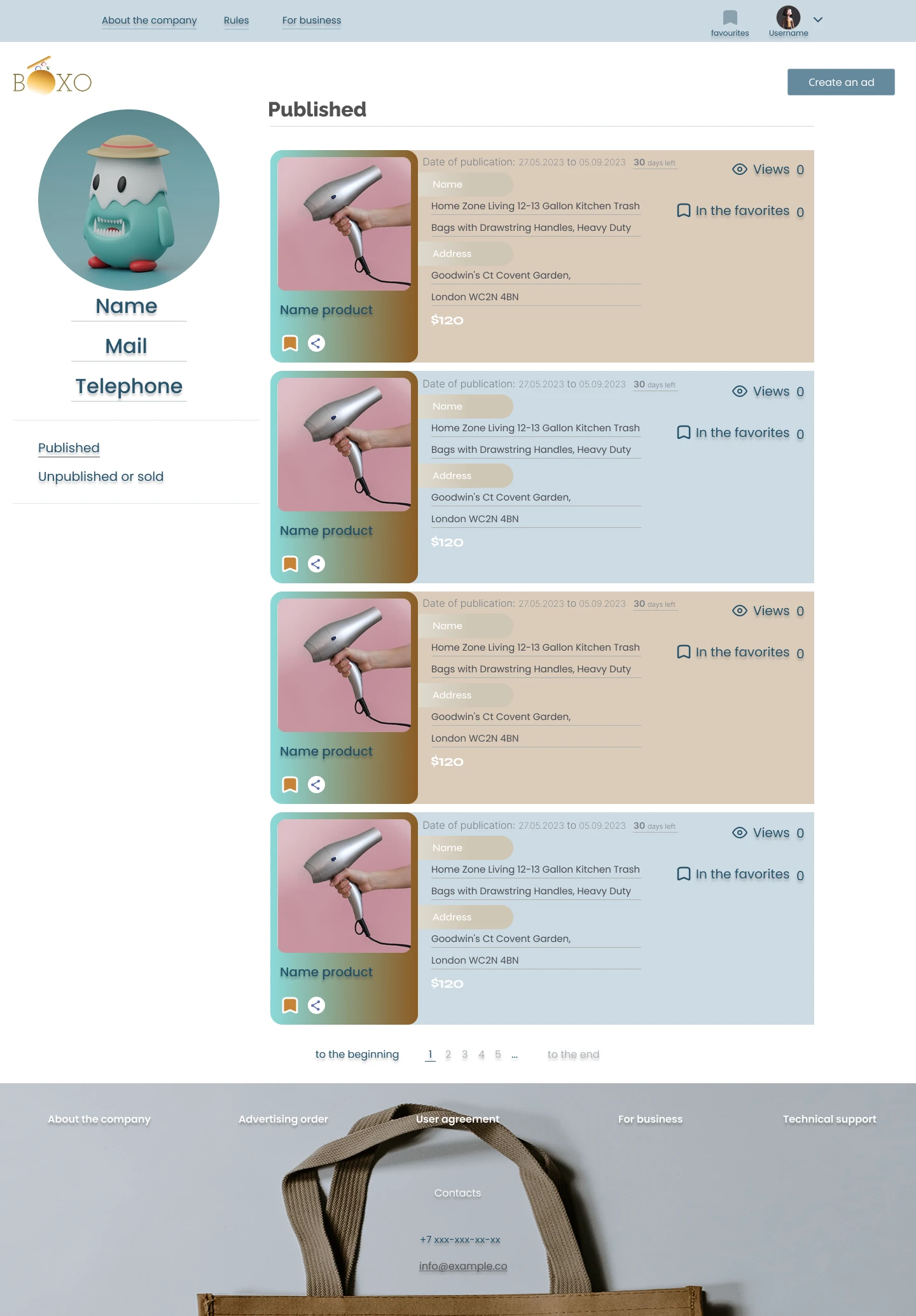 BOXO - Marketplace | Desktop app (Product / UI-UX) — Изображение №59 — Интерфейсы на Dprofile