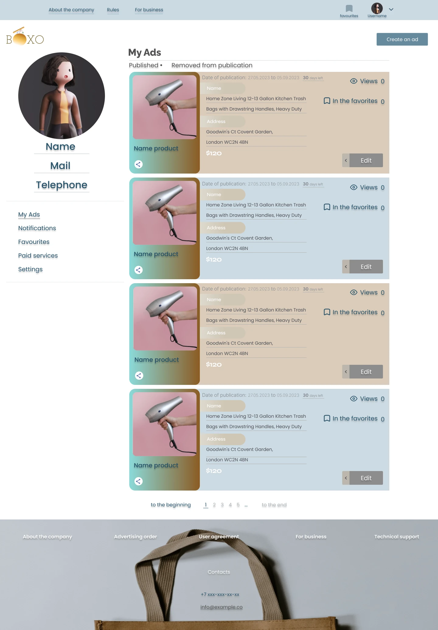 BOXO - Marketplace | Desktop app (Product / UI-UX) — Изображение №42 — Интерфейсы на Dprofile