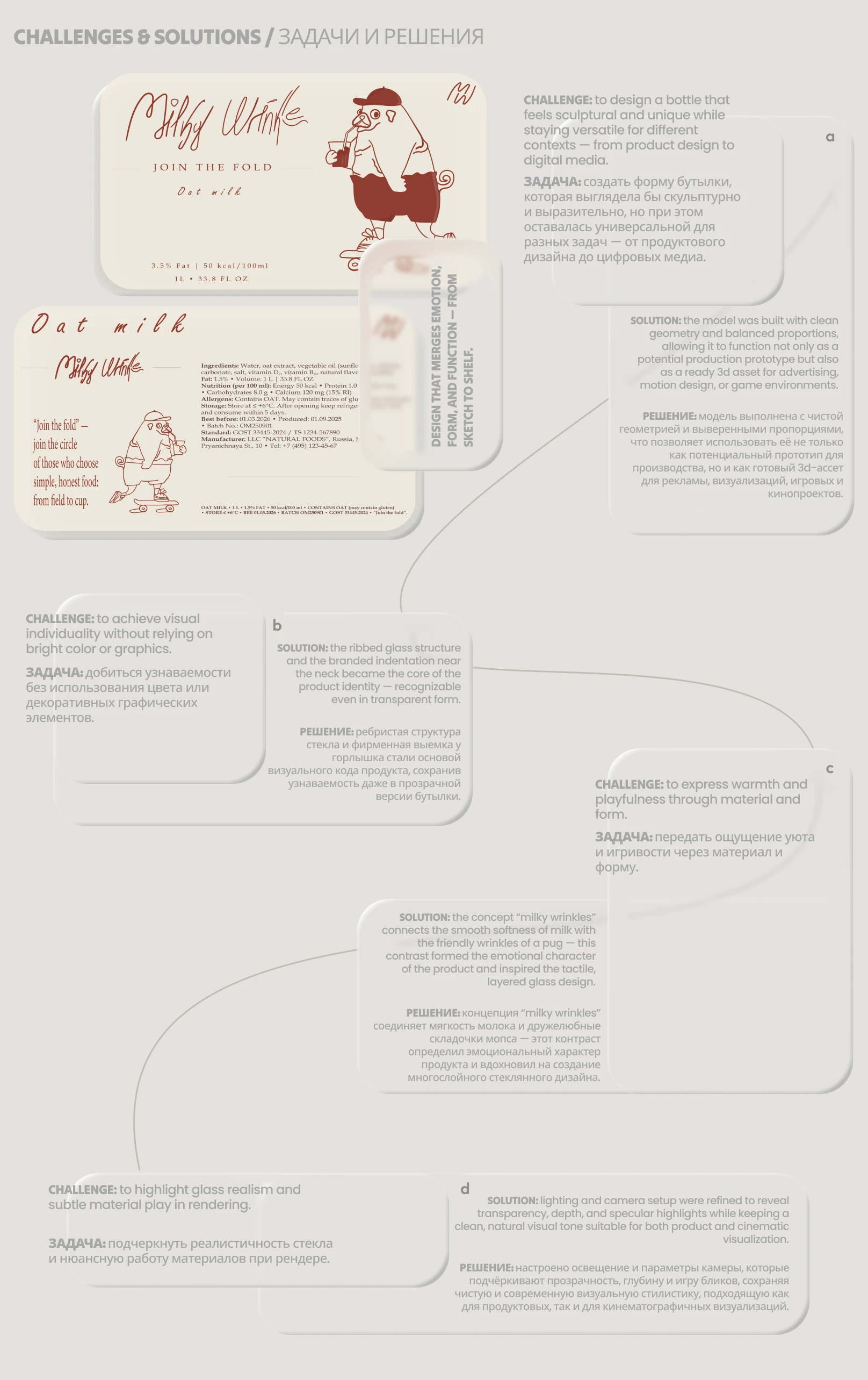 Milky Wrinkles — 3D Milk Bottle & CGI Design — Изображение №7 — Брендинг, 3D на Dprofile