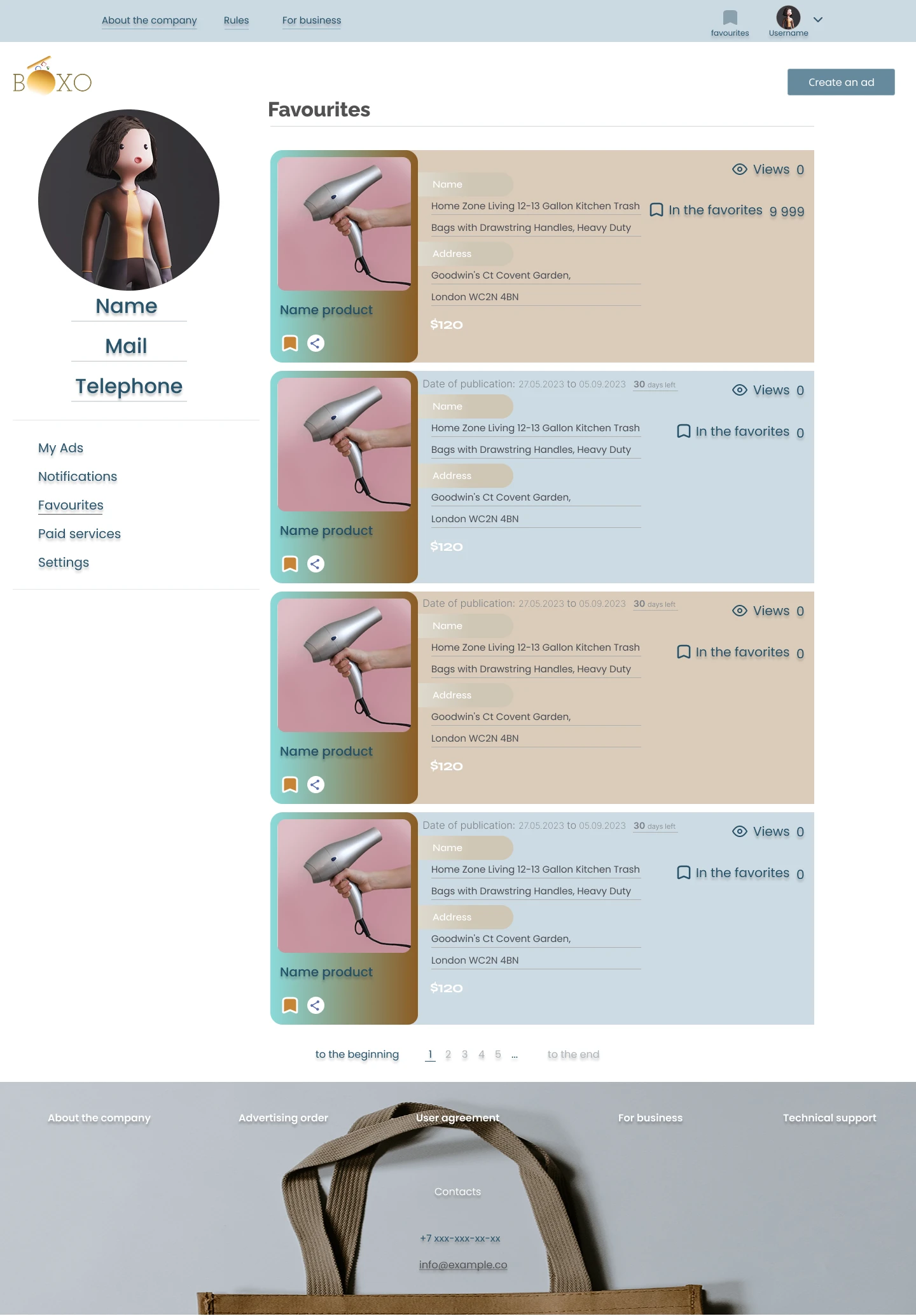 BOXO - Marketplace | Desktop app (Product / UI-UX) — Изображение №46 — Интерфейсы на Dprofile