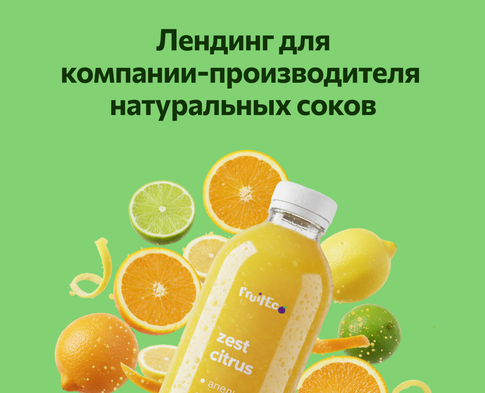 Лендинг для компании-производителя натуральных соков — Интерфейсы на Dprofile