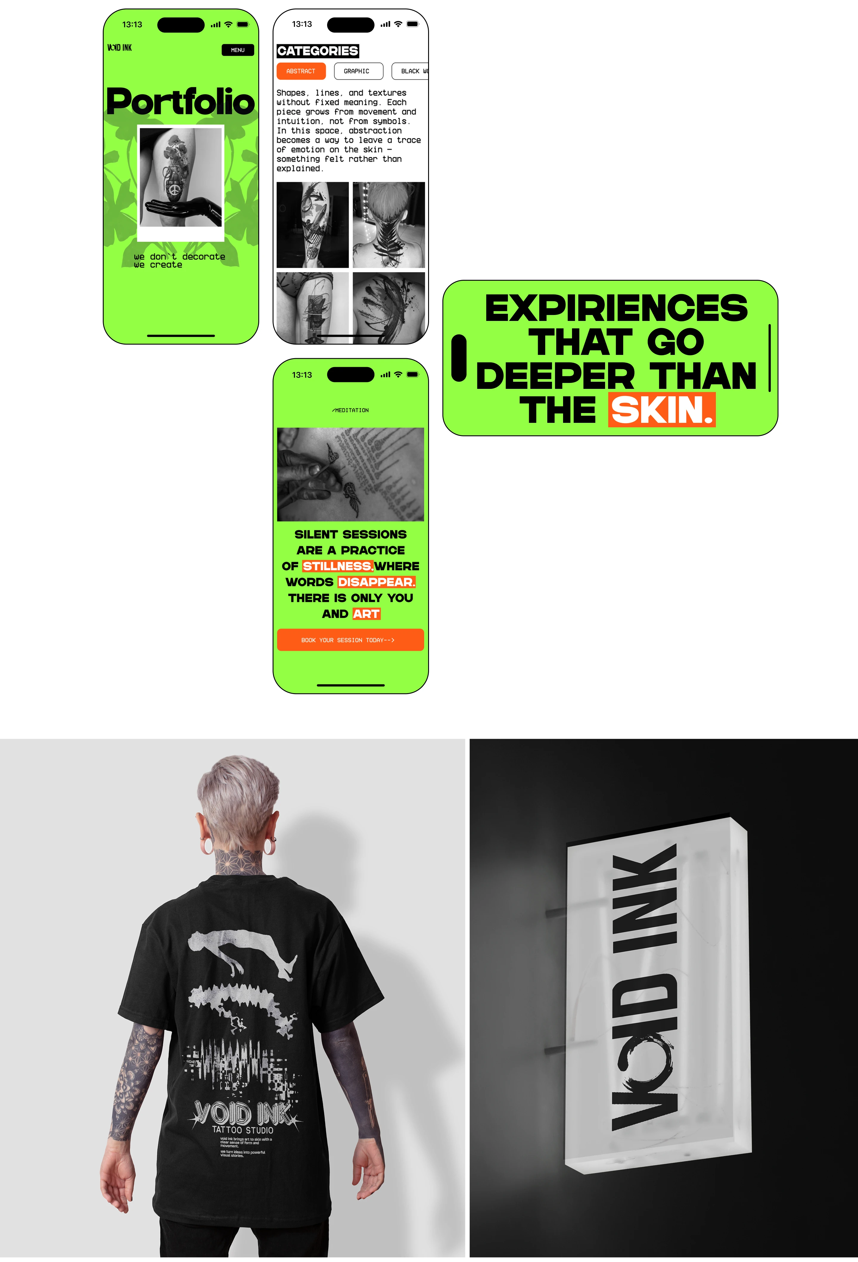 VOID INK | Tattoo Studio Website | UX/UI Concept — Изображение №8 — Интерфейсы, Брендинг на Dprofile