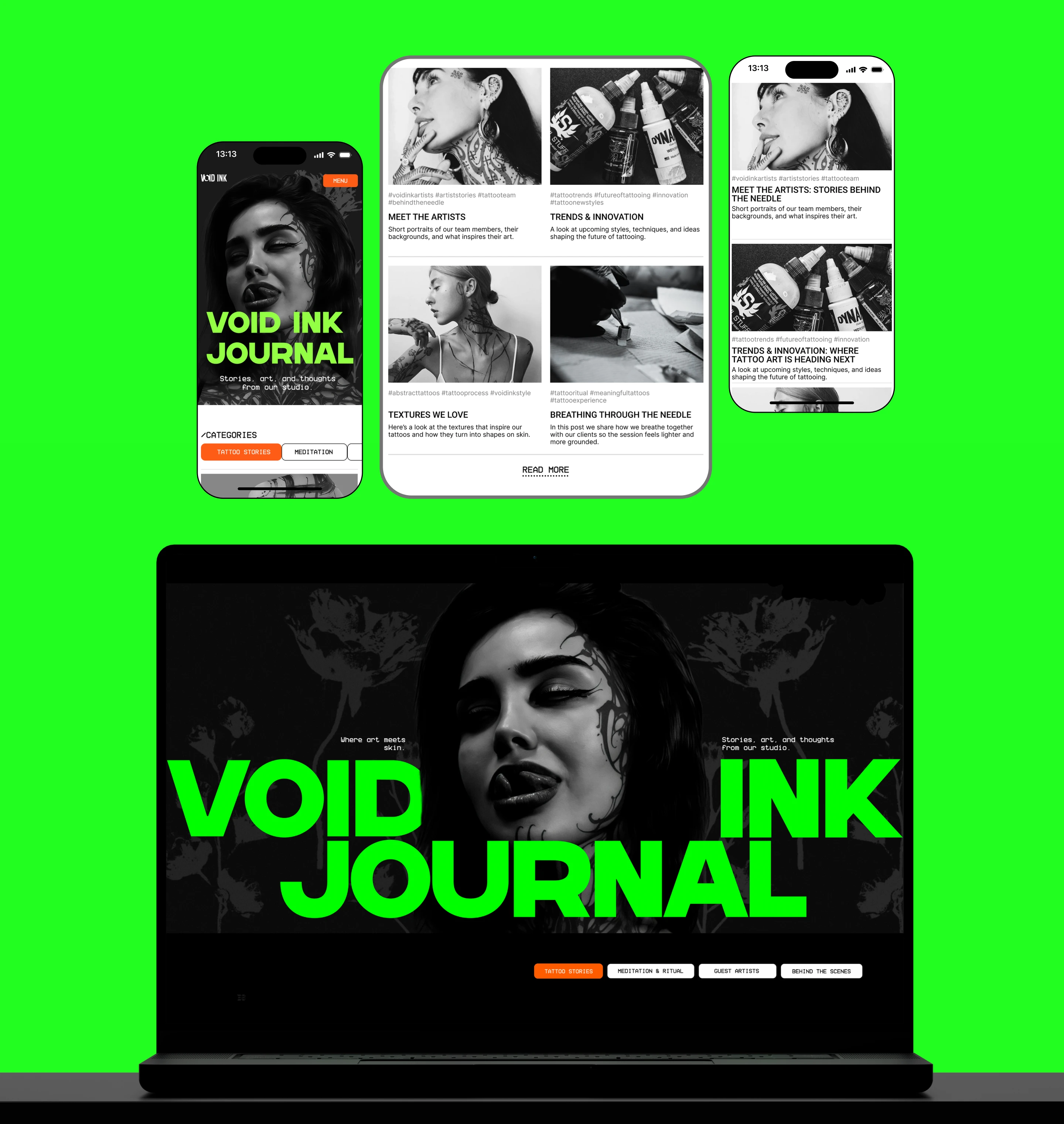 VOID INK | Tattoo Studio Website | UX/UI Concept — Изображение №12 — Интерфейсы, Брендинг на Dprofile