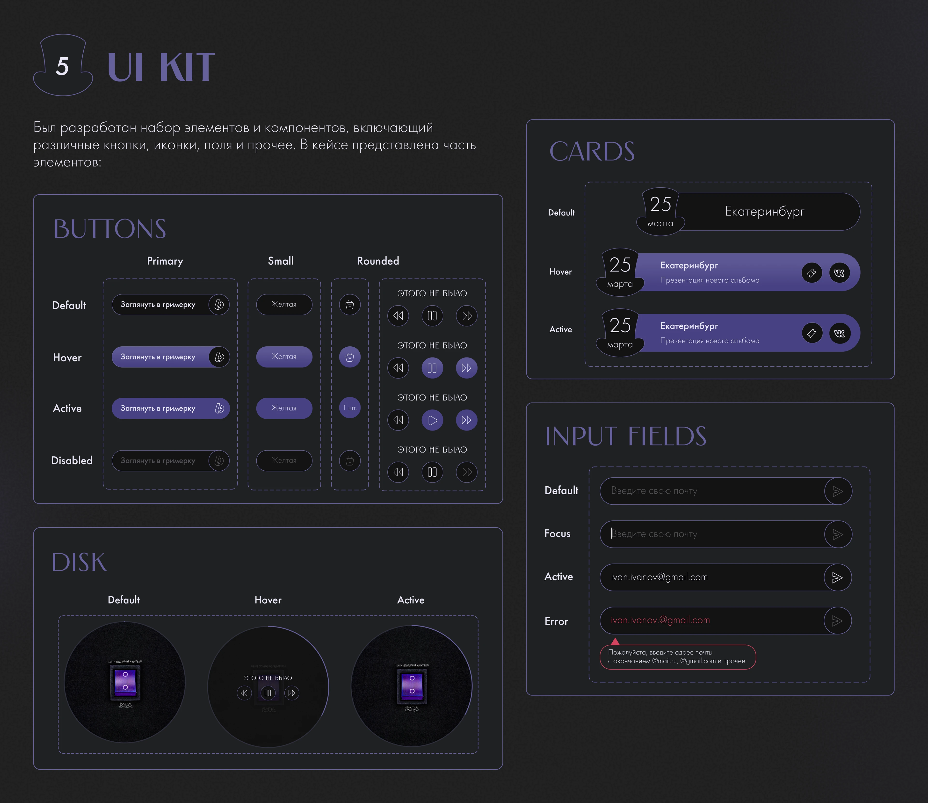 SARA – Рок-группа | Landing Page — Изображение №7 — Интерфейсы на Dprofile