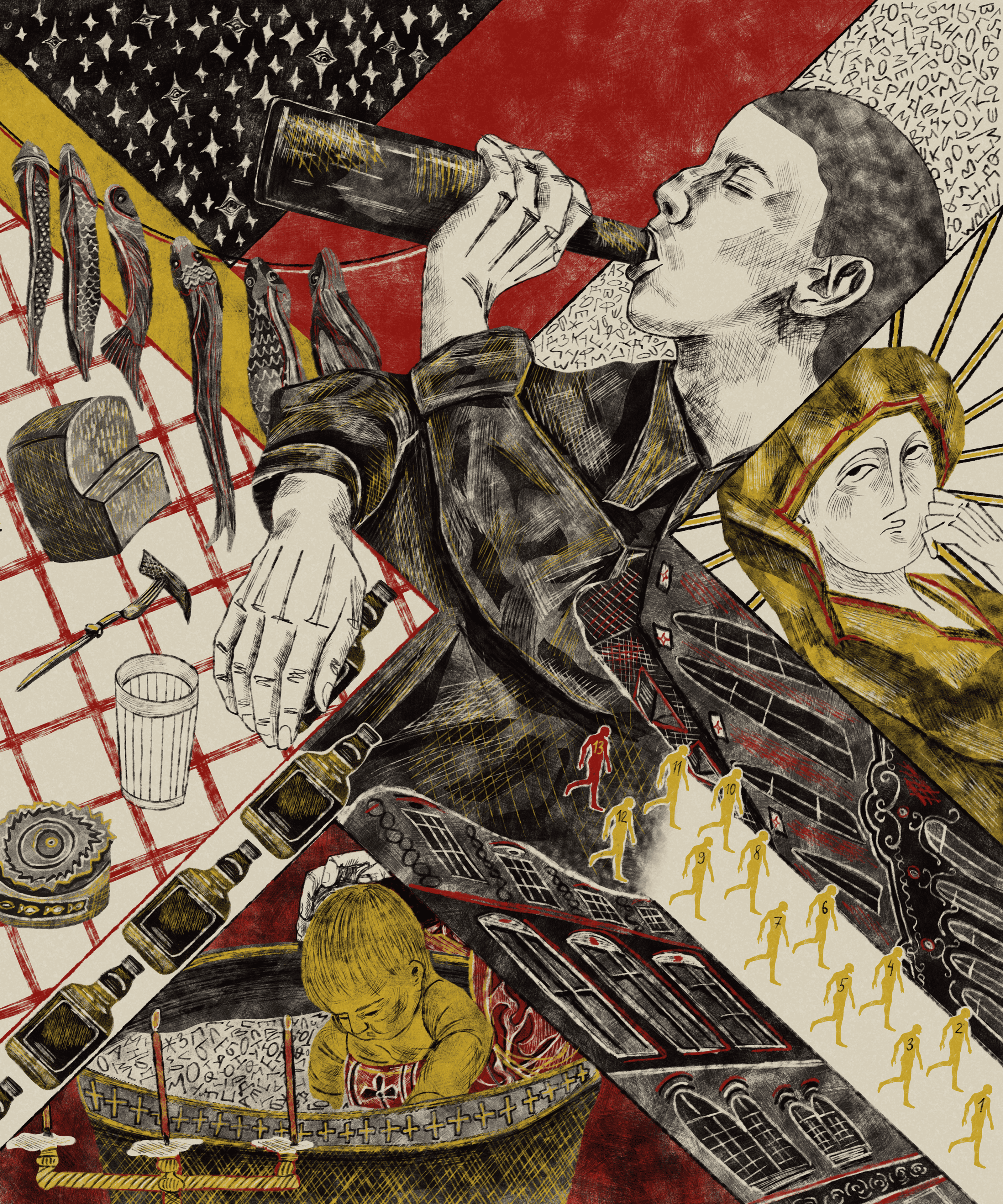 Облако в штанах, иллюстрированная книга — Изображение №12 — Иллюстрация, Графика на Dprofile