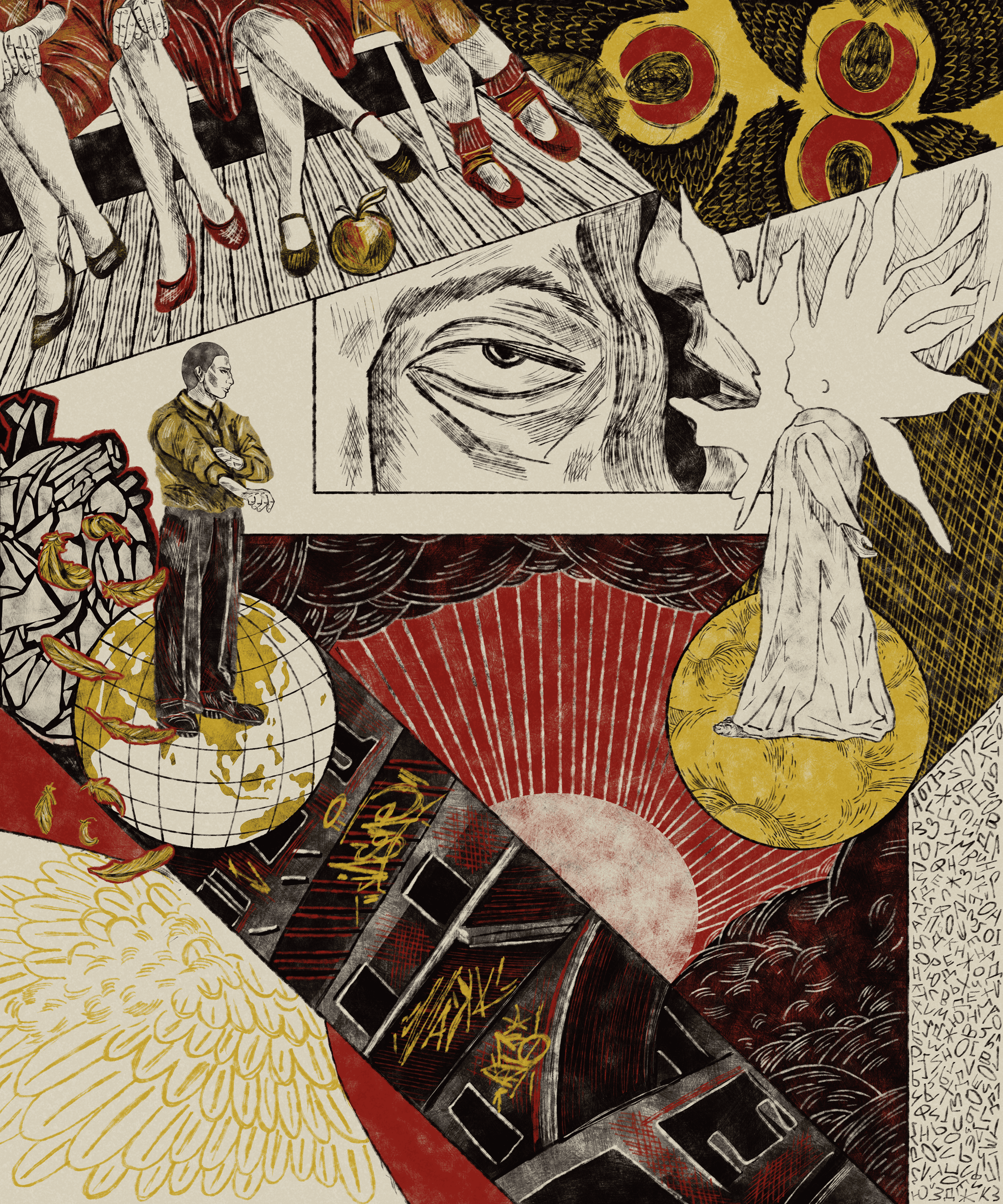 Облако в штанах, иллюстрированная книга — Изображение №14 — Иллюстрация, Графика на Dprofile