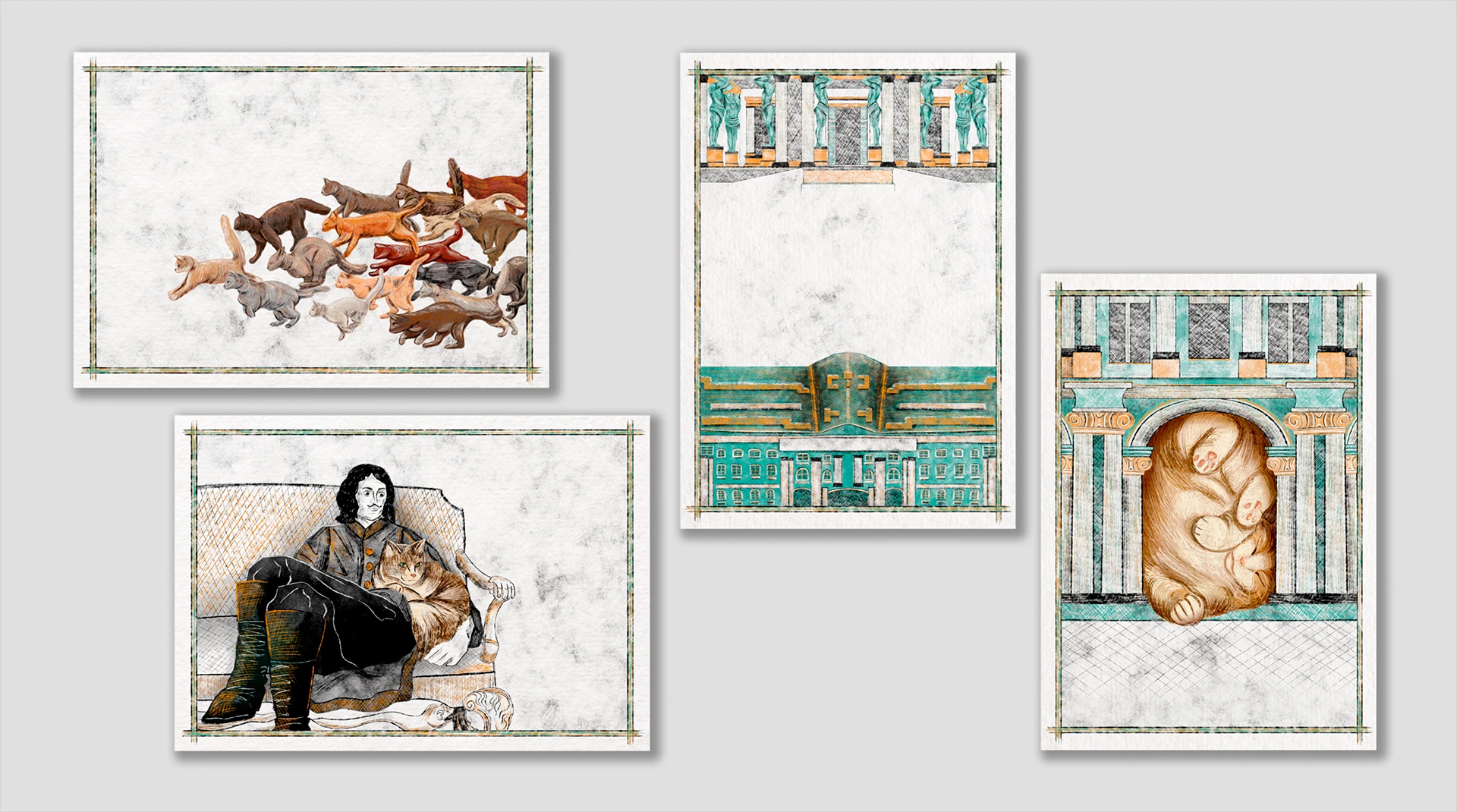 История котов Эрмитажа, иллюстрированная книга — Изображение №21 — Иллюстрация, Графика на Dprofile