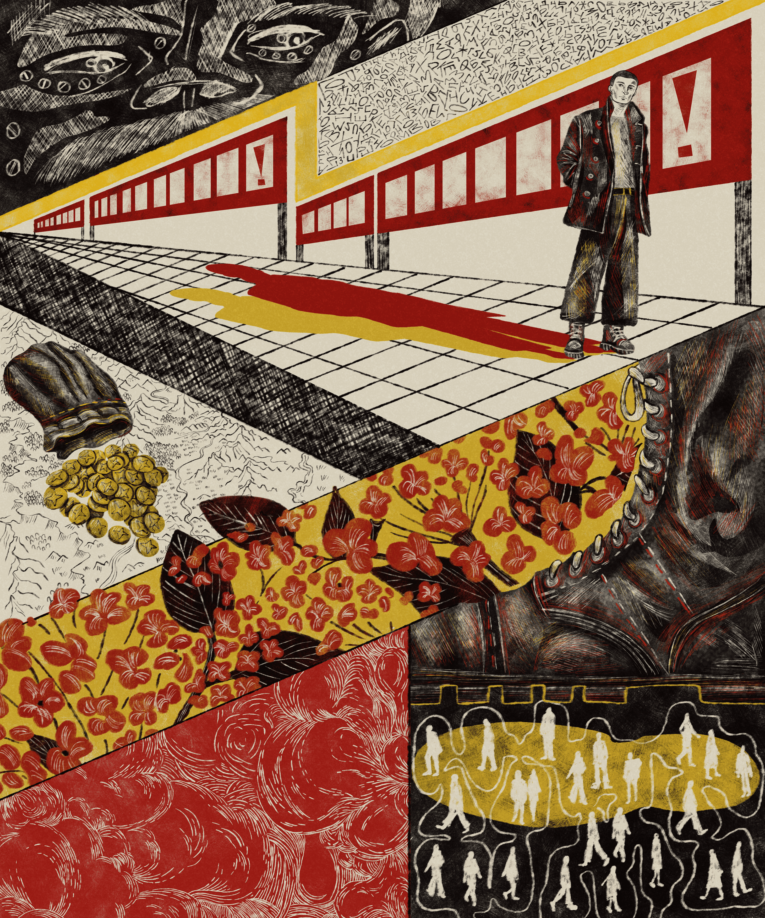 Облако в штанах, иллюстрированная книга — Изображение №11 — Иллюстрация, Графика на Dprofile