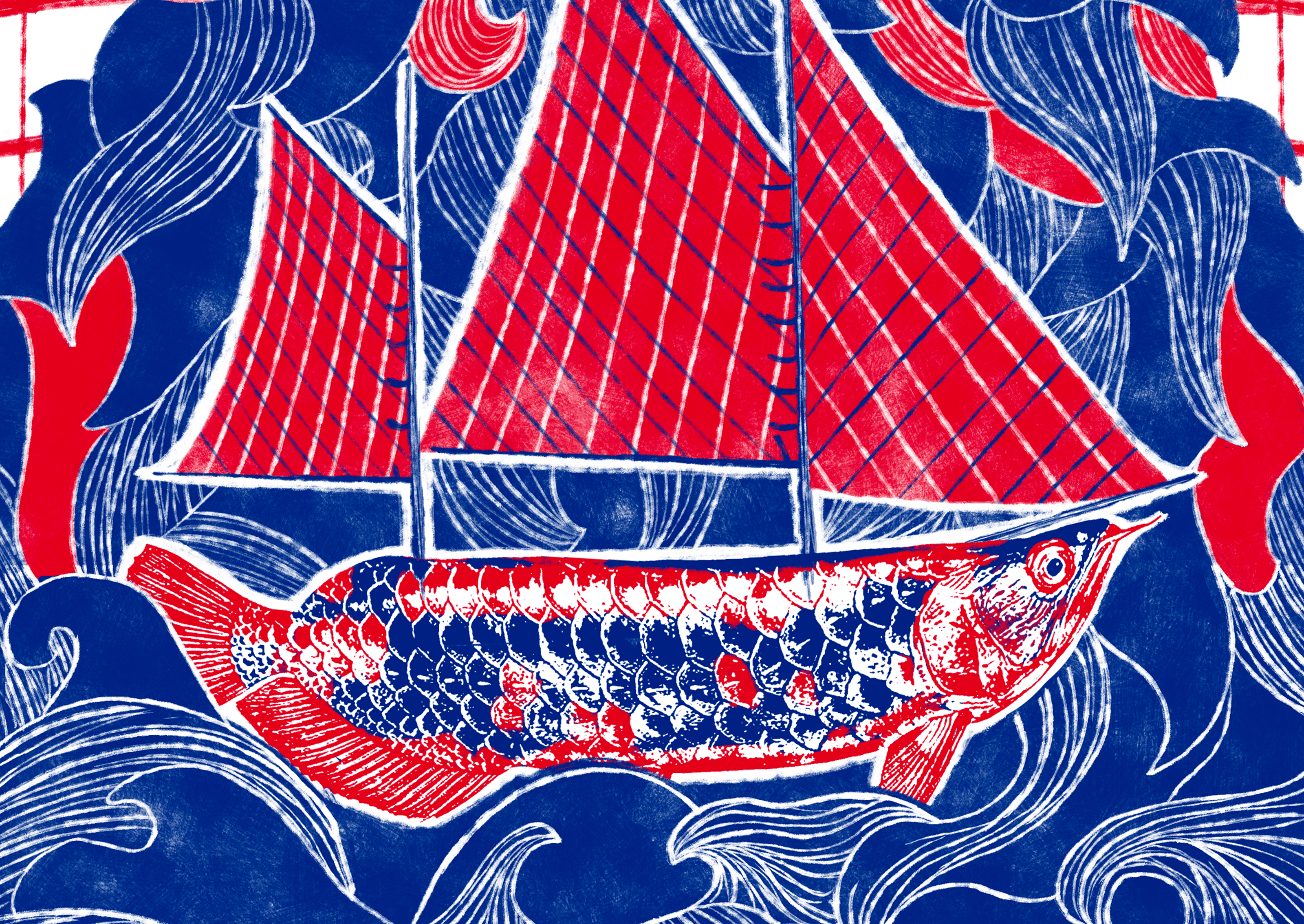 За рыбой! Серия иллюстраций для упаковки банок — Изображение №9 — Иллюстрация, Графика на Dprofile