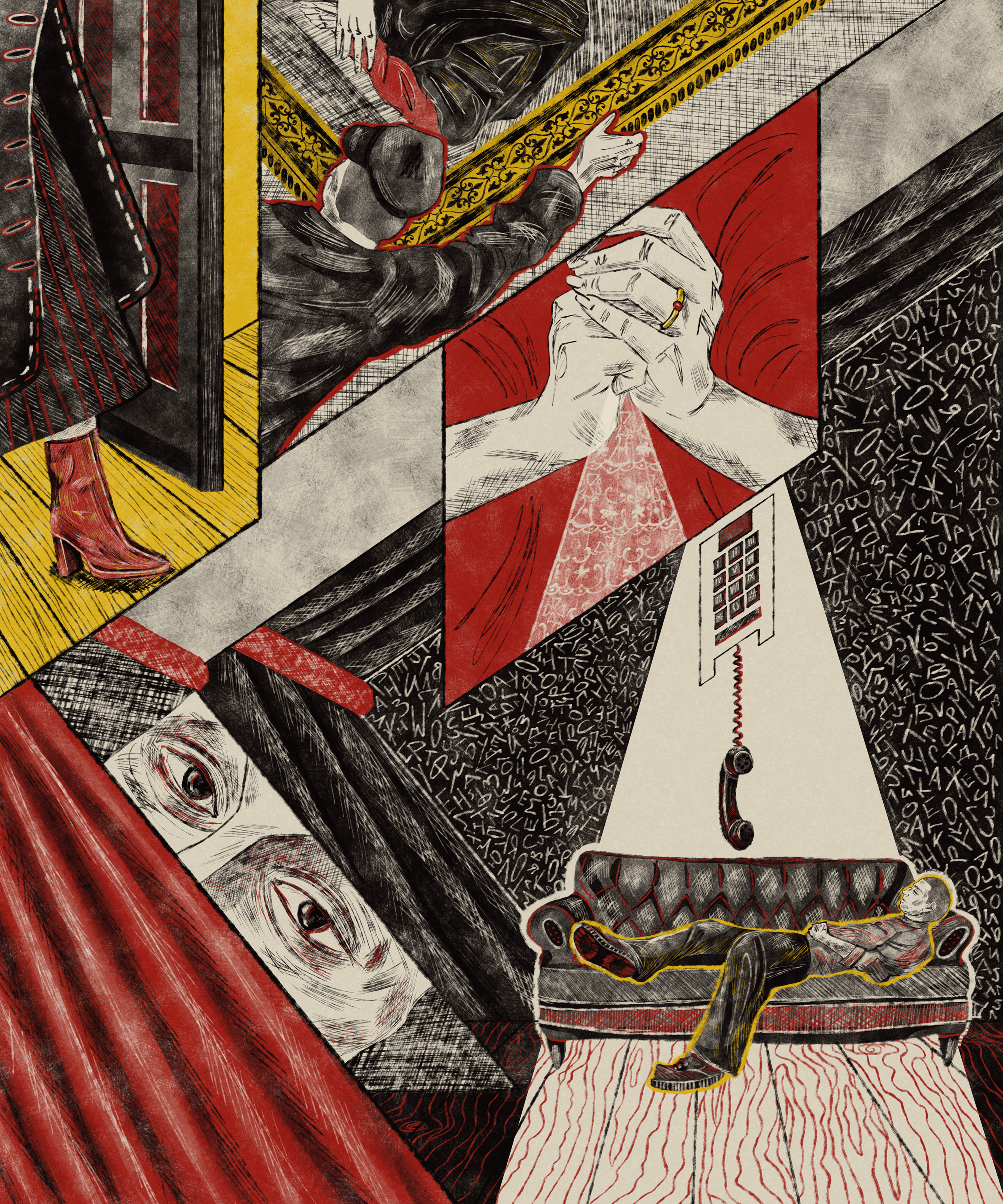 Облако в штанах, иллюстрированная книга — Изображение №5 — Иллюстрация, Графика на Dprofile