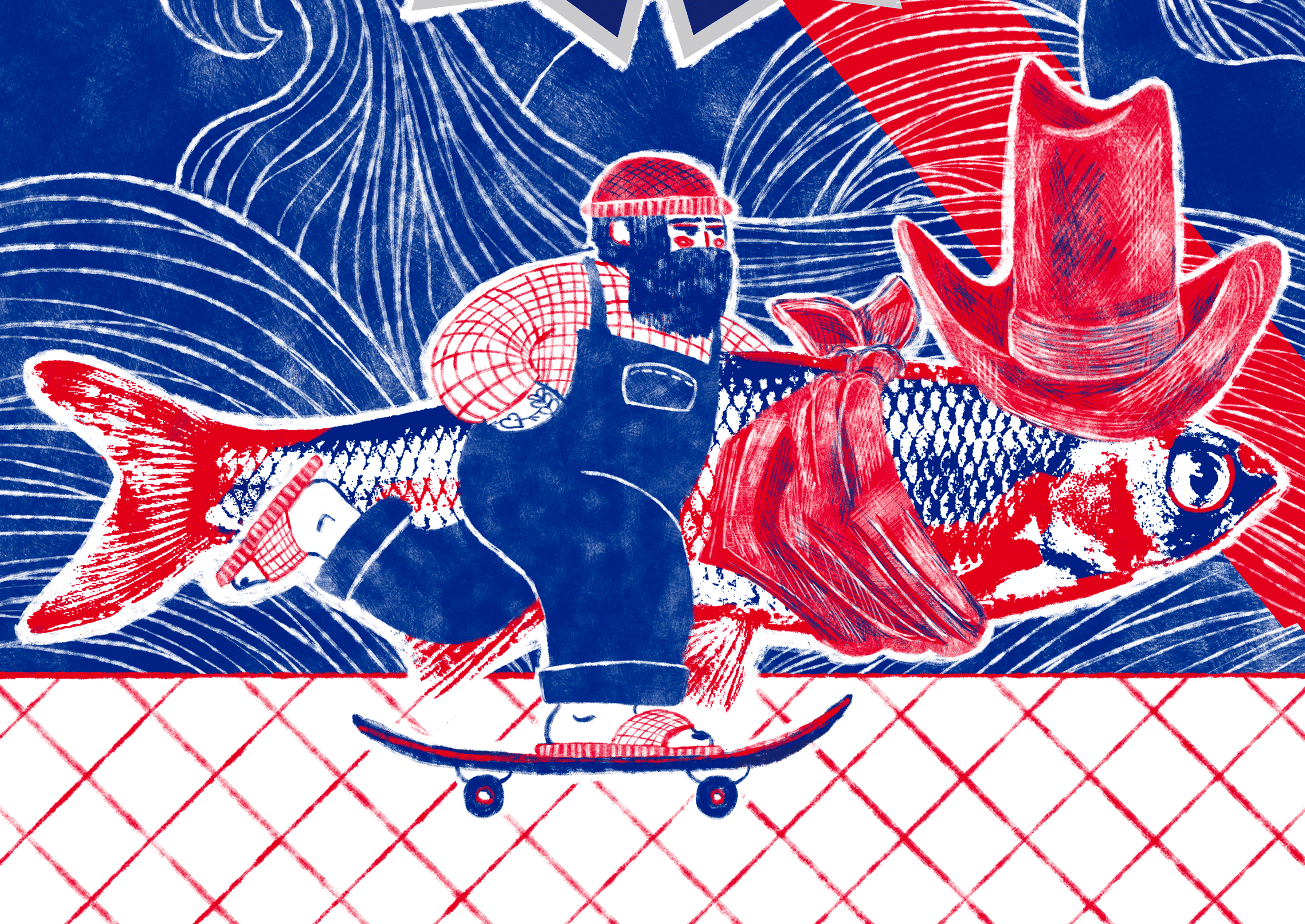 За рыбой! Серия иллюстраций для упаковки банок — Изображение №11 — Иллюстрация, Графика на Dprofile