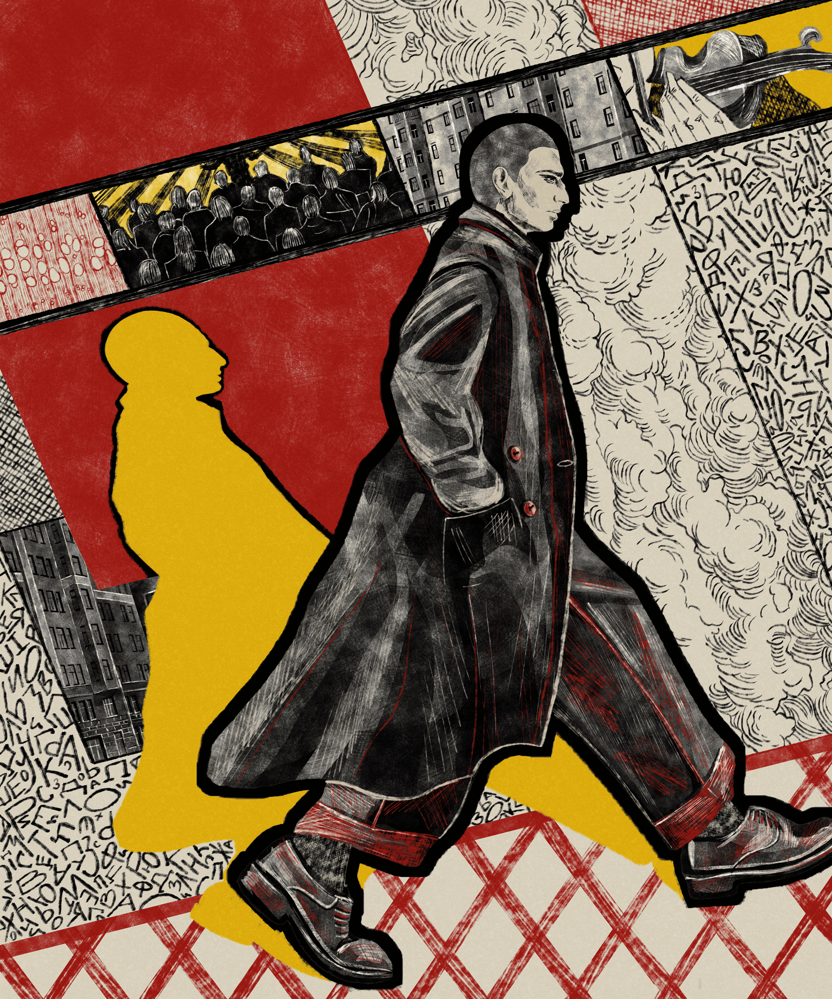 Облако в штанах, иллюстрированная книга — Изображение №3 — Иллюстрация, Графика на Dprofile