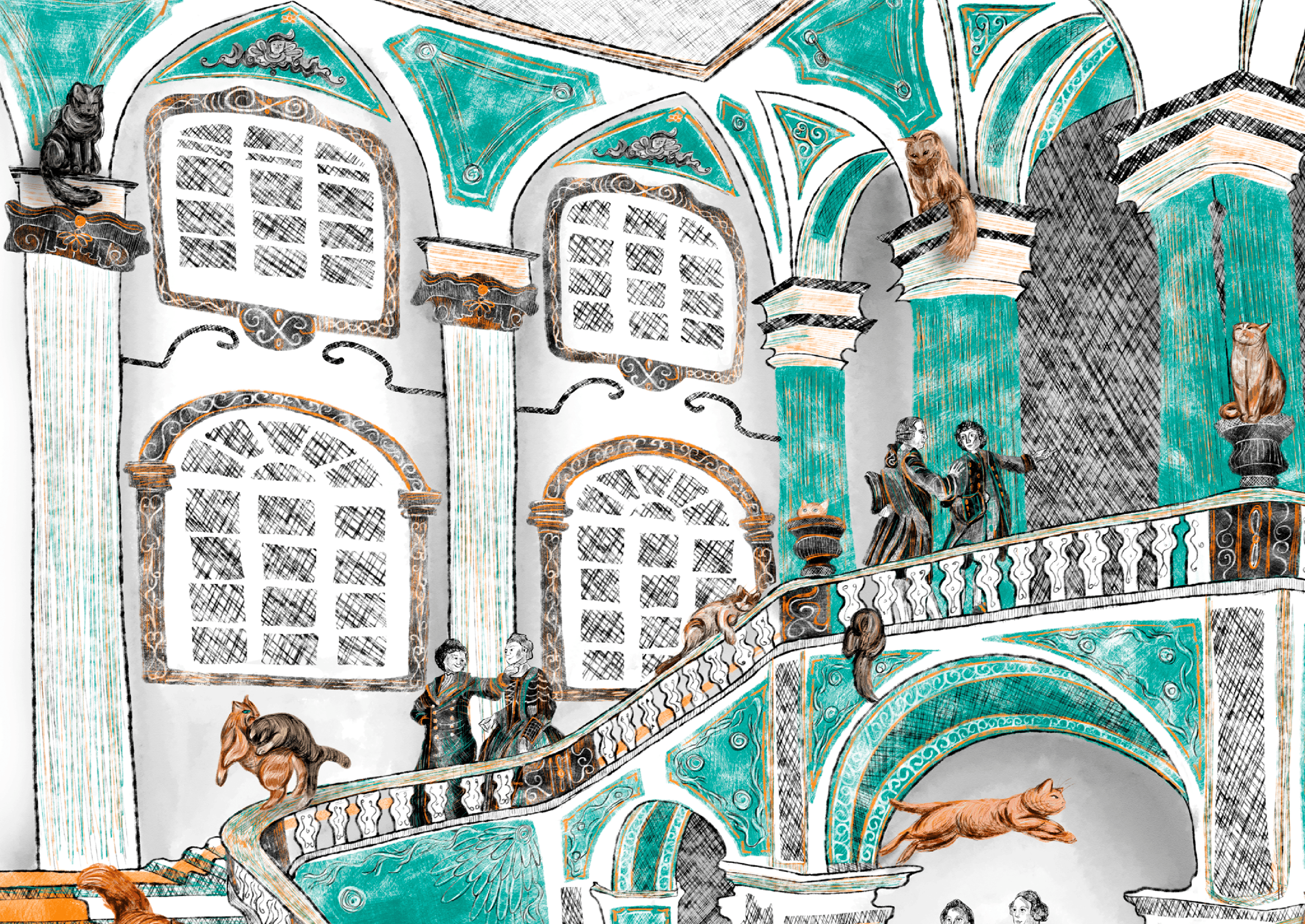История котов Эрмитажа, иллюстрированная книга — Изображение №11 — Иллюстрация, Графика на Dprofile