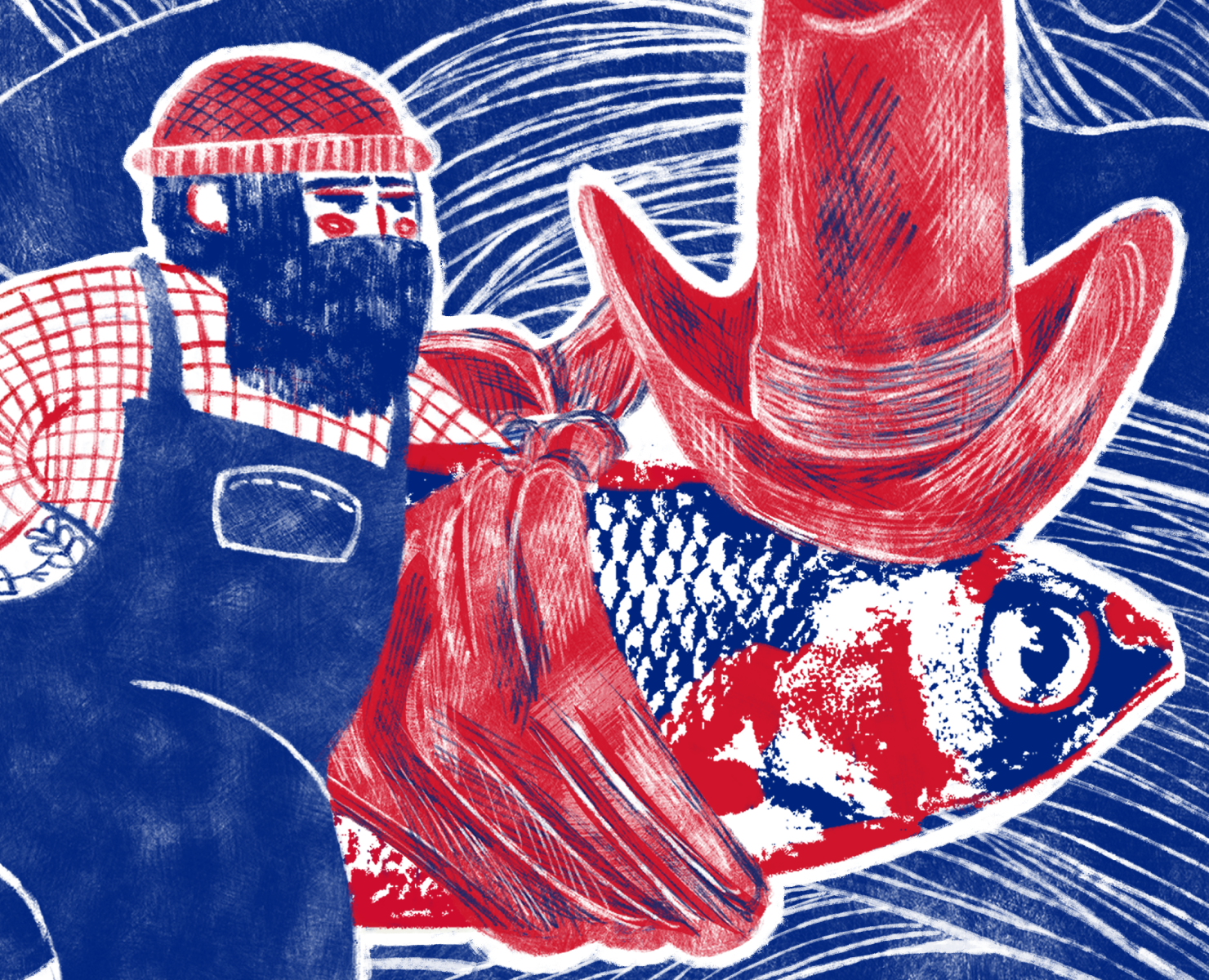 За рыбой! Серия иллюстраций для упаковки банок — Иллюстрация, Графика на Dprofile