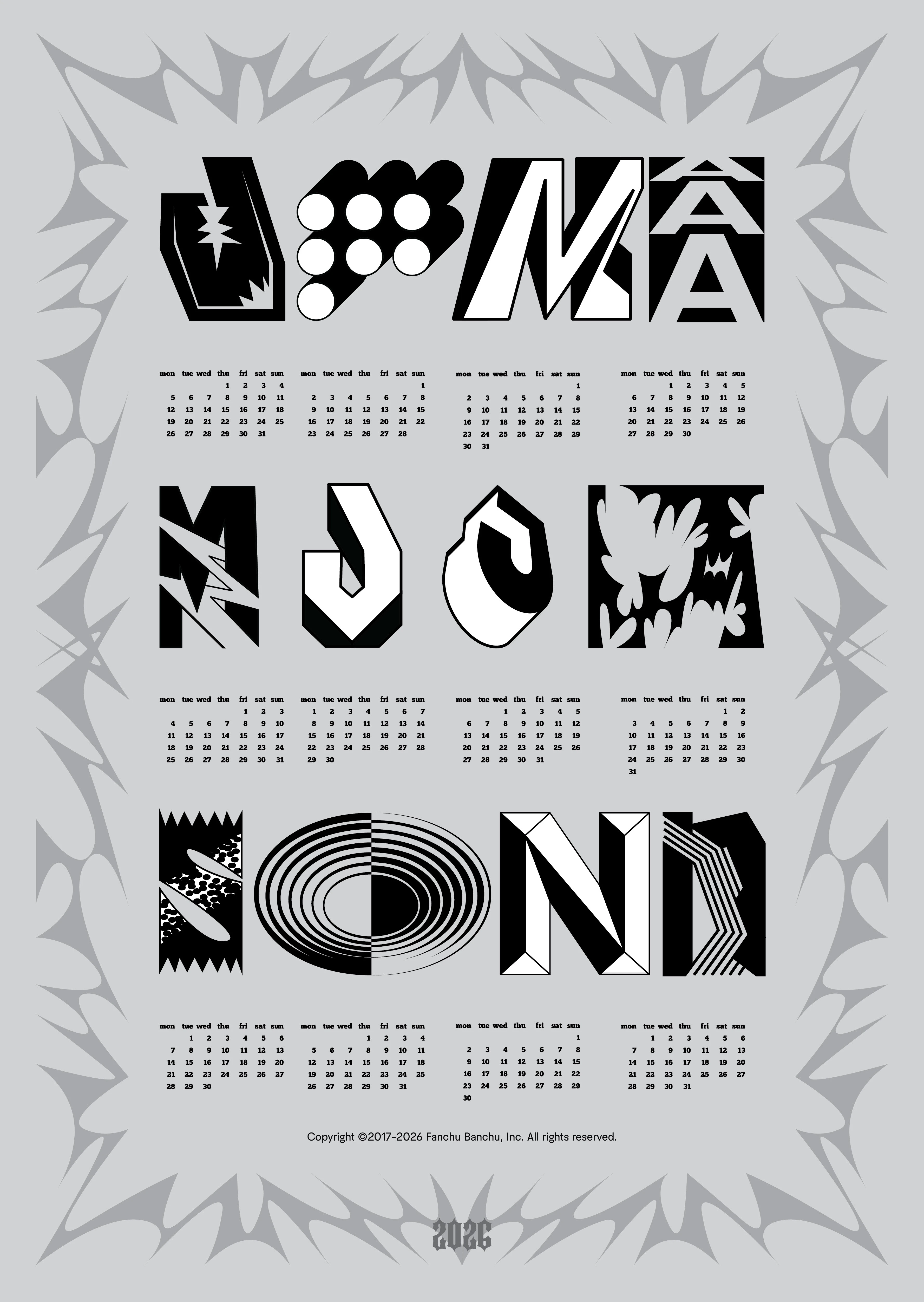 Календарь-постер 2026 — Изображение №1 — Графика на Dprofile