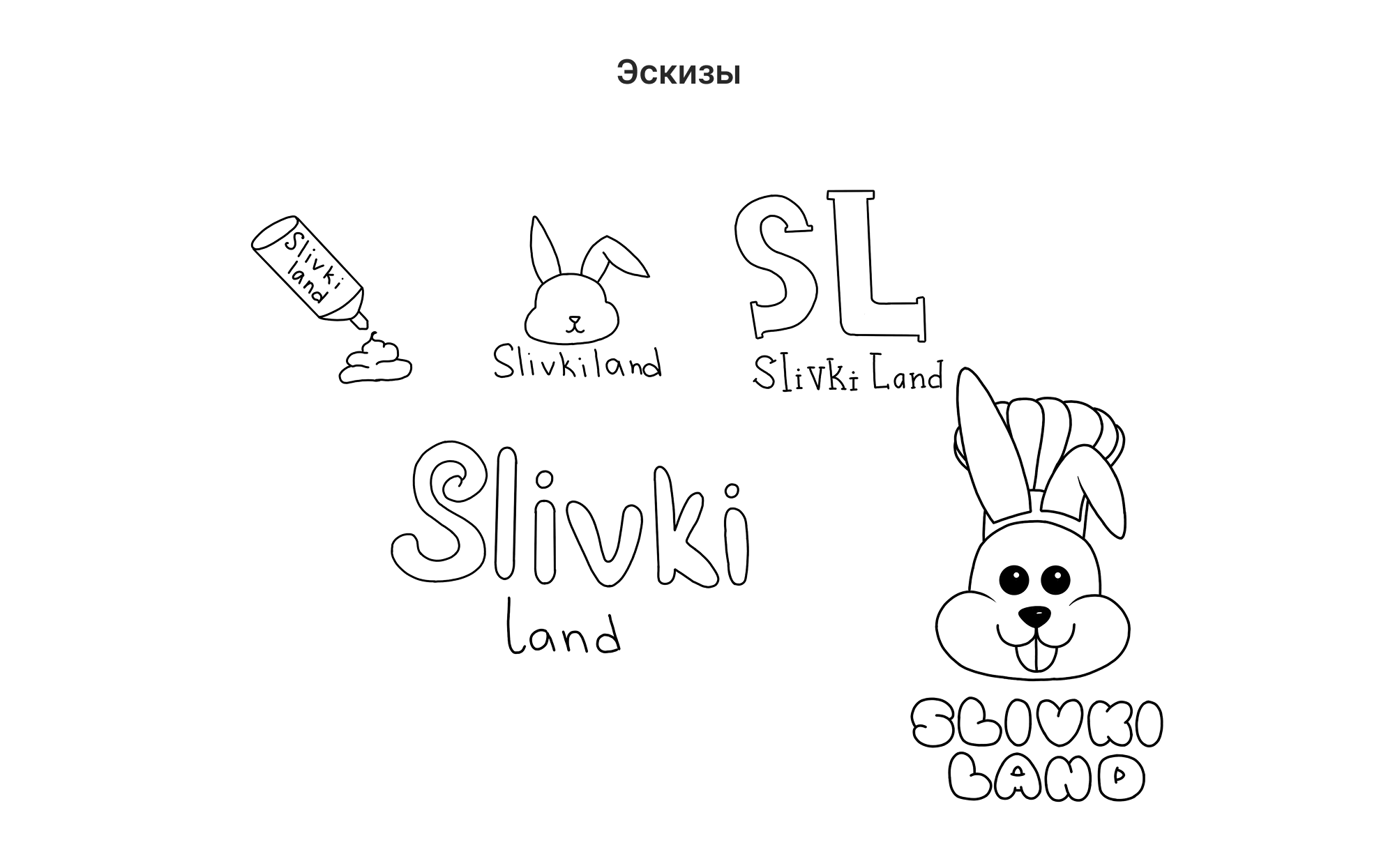 Комбинированный логотип для семейного кафе "Slivki Land" — Изображение №3 — Брендинг на Dprofile