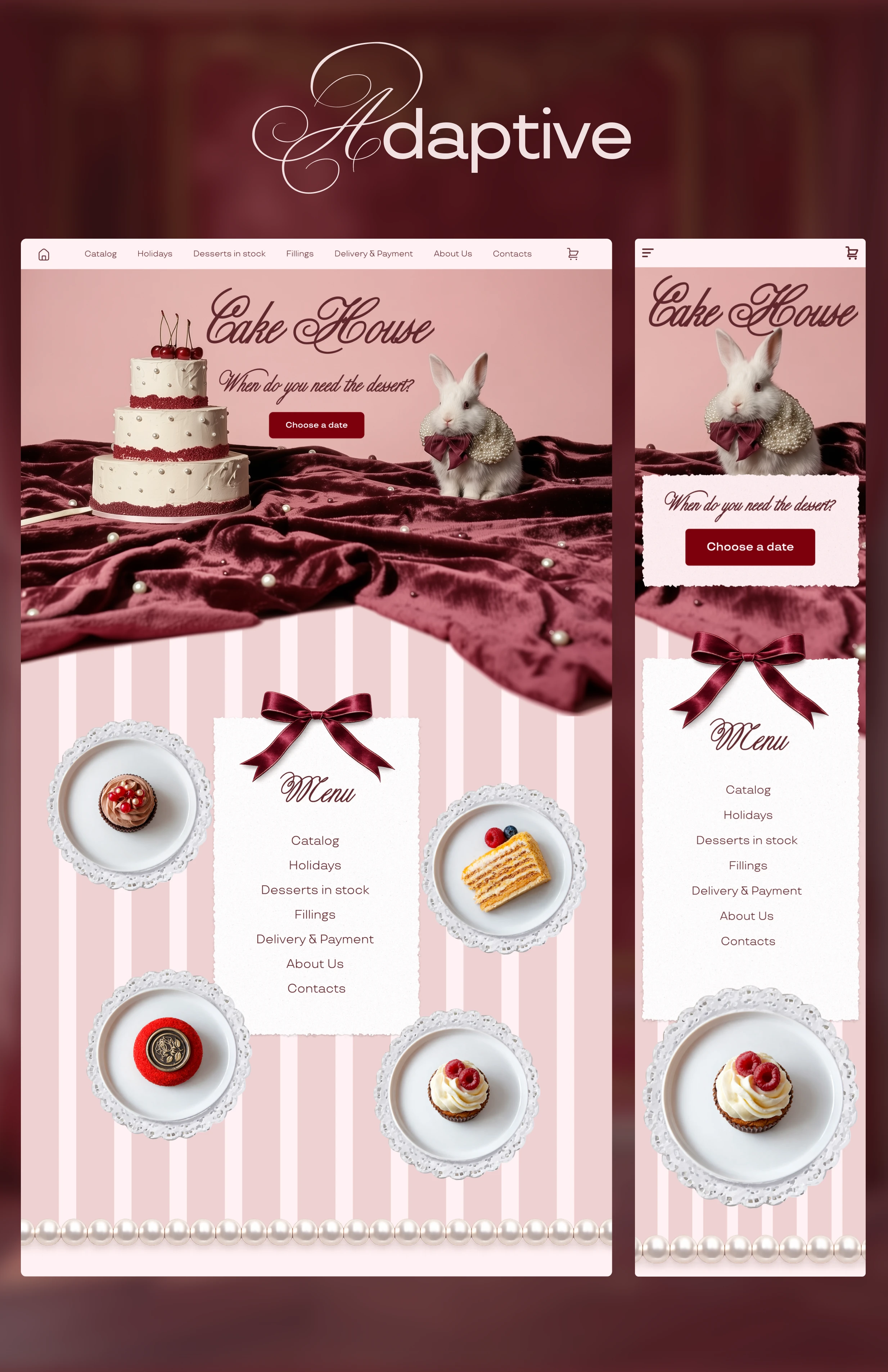 Cake House — Bakery Website Design — Изображение №6 — Интерфейсы, Брендинг на Dprofile