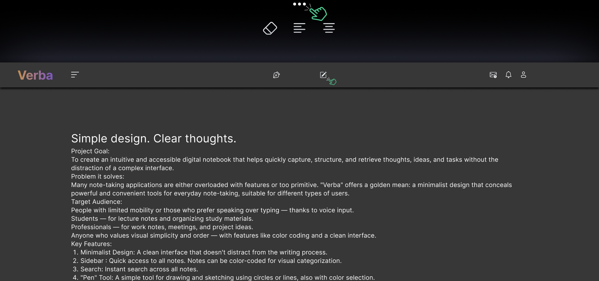 Verba | Универсальное рабочее пространство — Изображение №6 — Интерфейсы на Dprofile