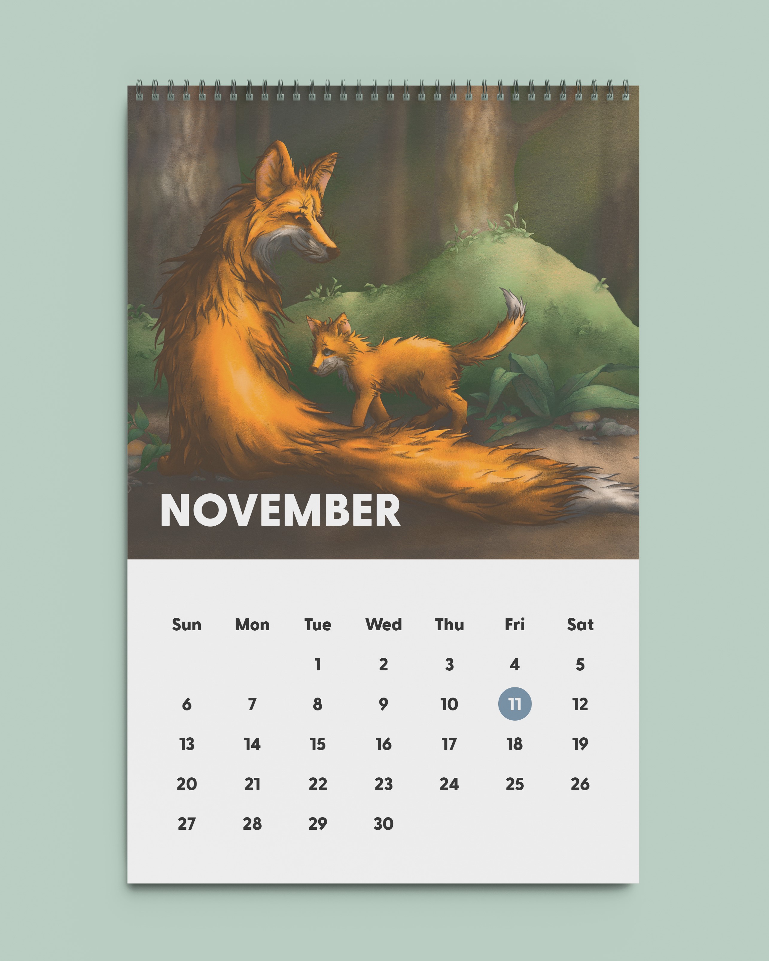 Лисицы в лесу. Животные. — Изображение №6 — Иллюстрация, Графика на Dprofile