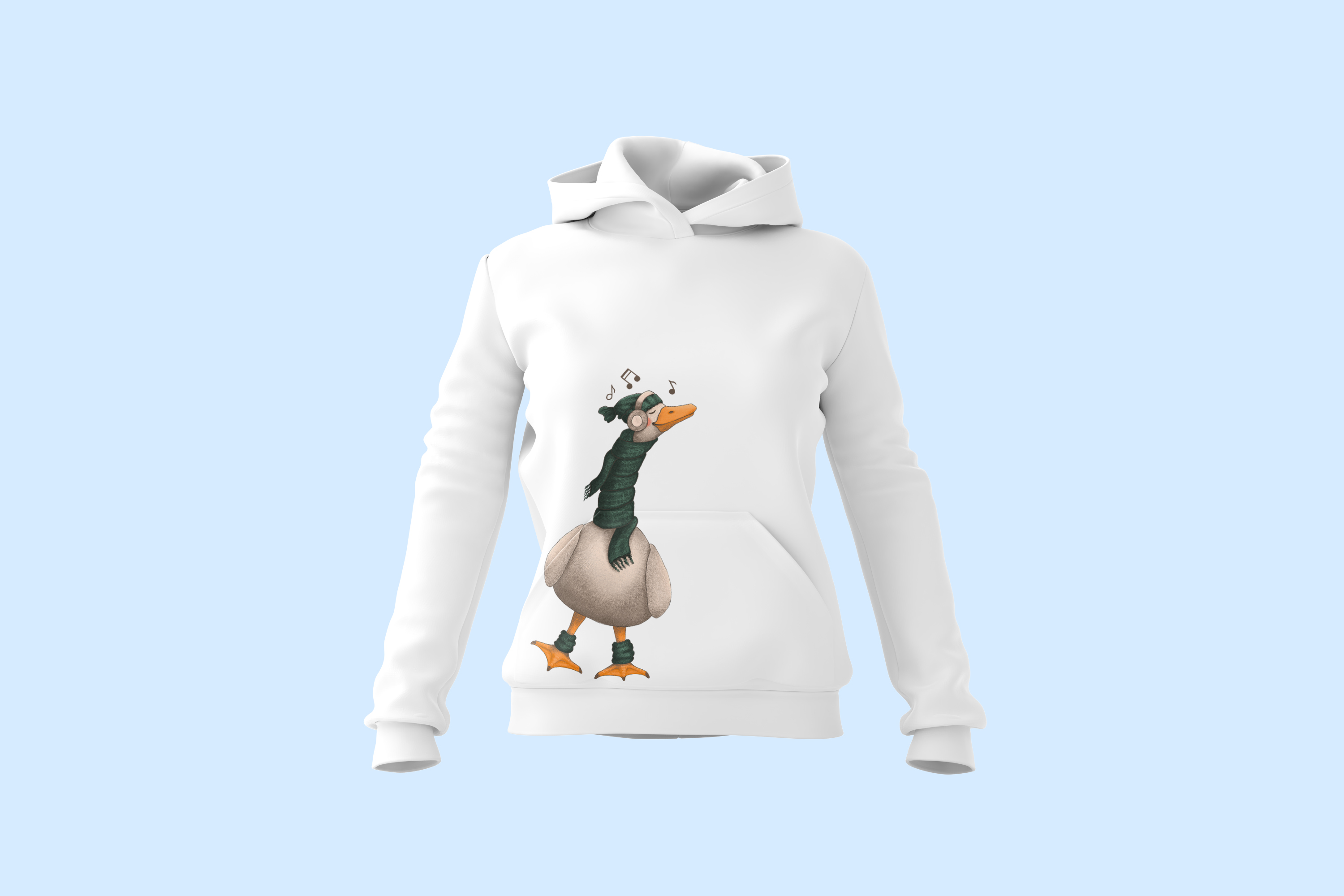 Добрый гусь, который любит слушать музыку. — Изображение №3 — Иллюстрация, Графика на Dprofile