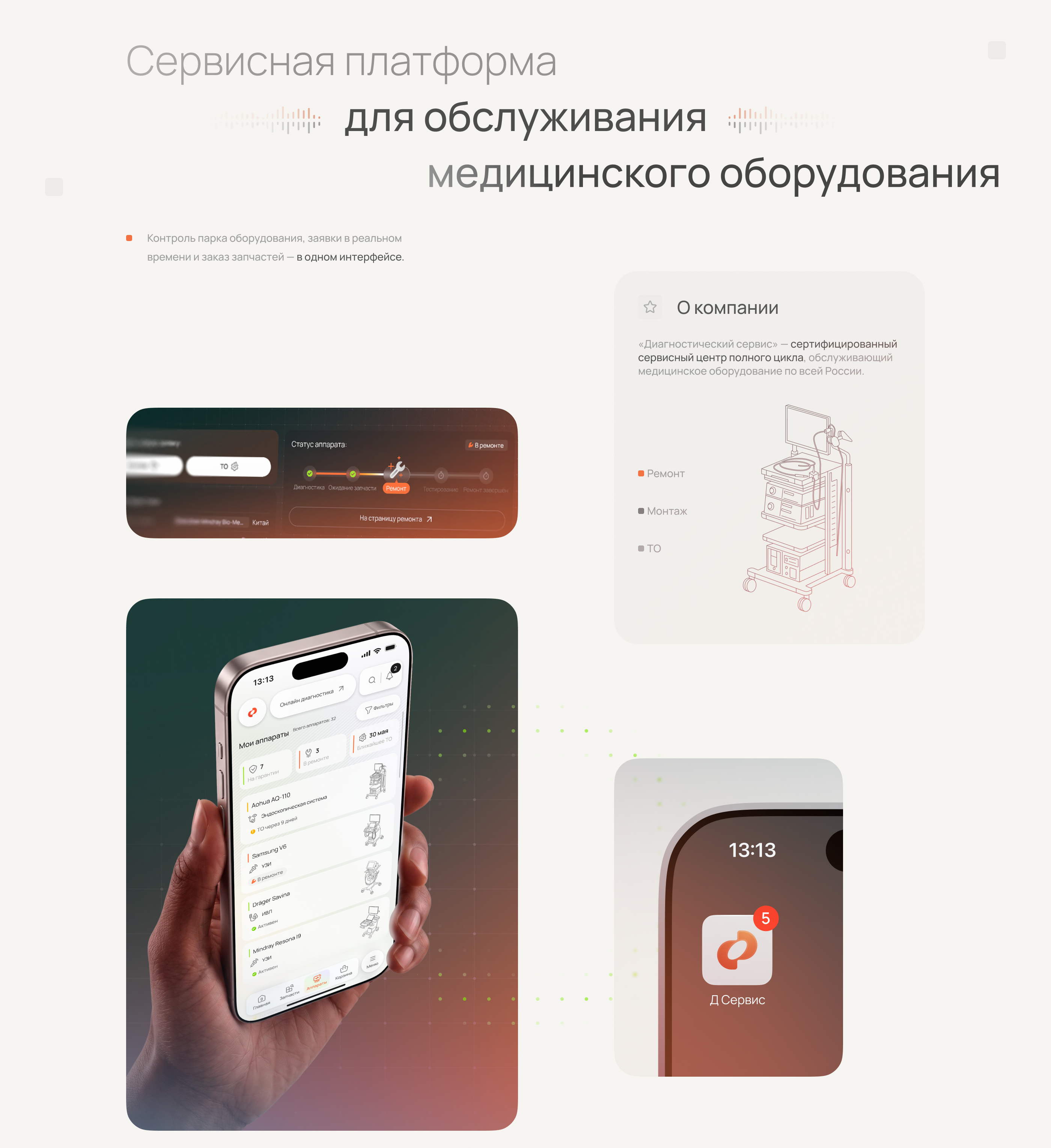 Сервис для обслуживания медицинского оборудования — Изображение №2 — Интерфейсы на Dprofile