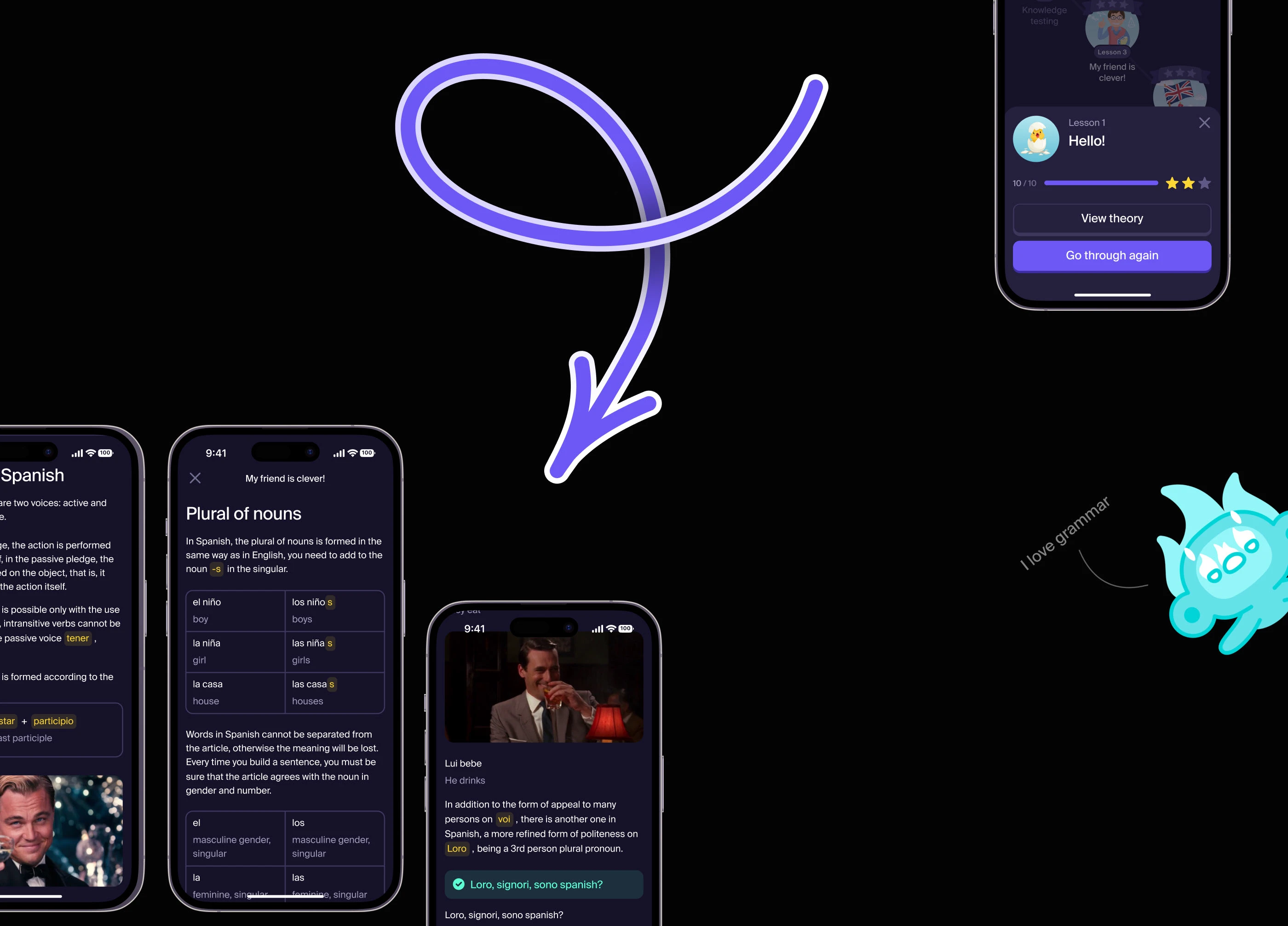 Skyeng LANG education app — Изображение №7 — Интерфейсы на Dprofile