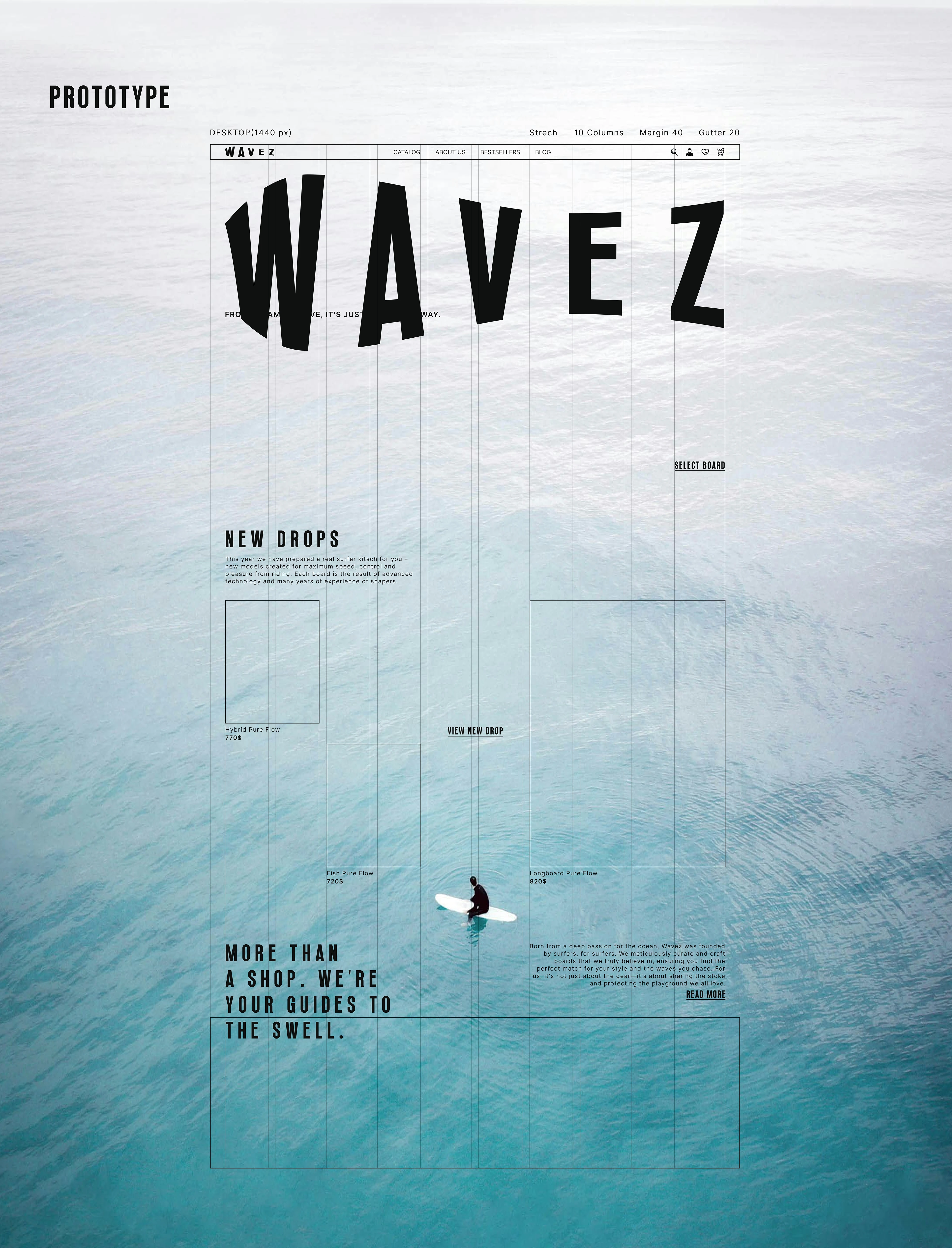 WAVEZ ONLINE STORE | UI/UX Design — Изображение №3 — Интерфейсы на Dprofile