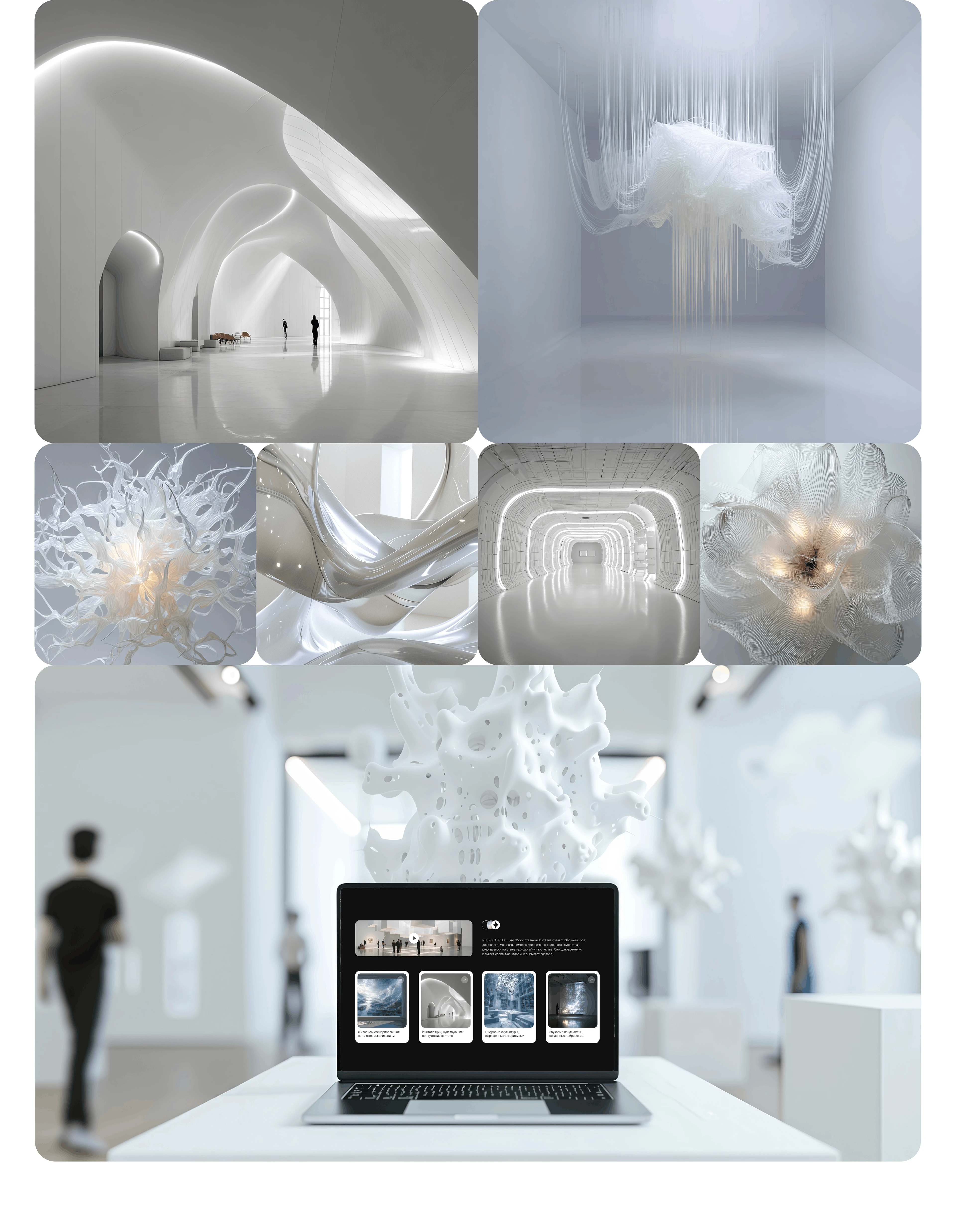 Лендинг для выставки современного искусства с ИИ — Изображение №6 — Интерфейсы на Dprofile